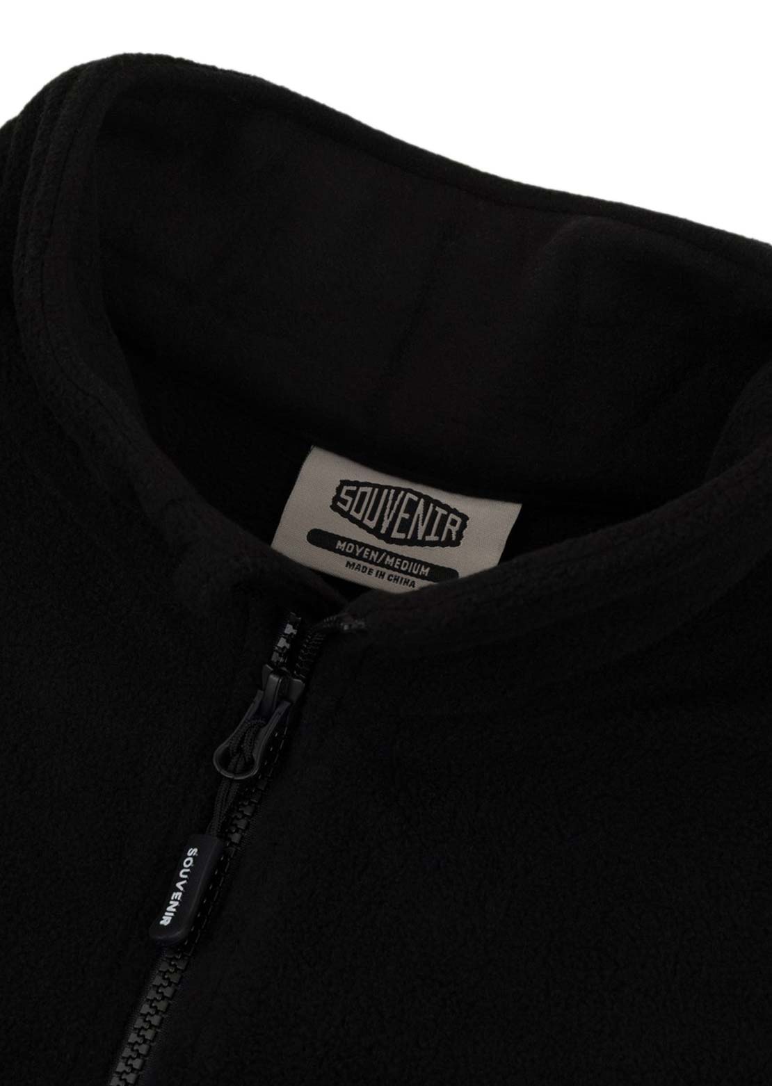 Souvenir Unisex Tech Zip Up Fleece Black