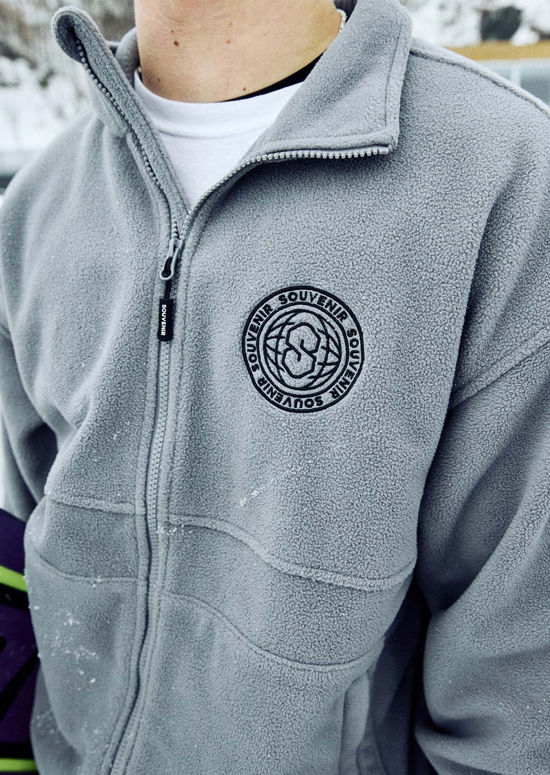 Souvenir Unisex Tech Zip Up Fleece Cool Grey