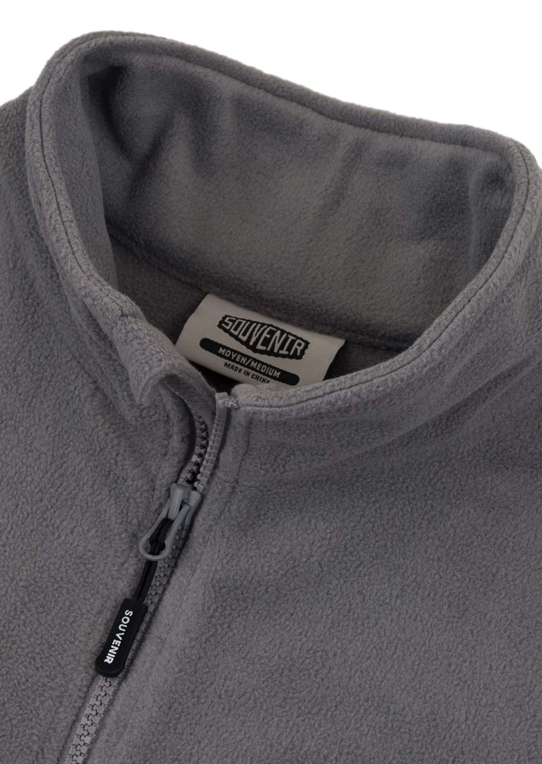 Souvenir Unisex Tech Zip Up Fleece Cool Grey