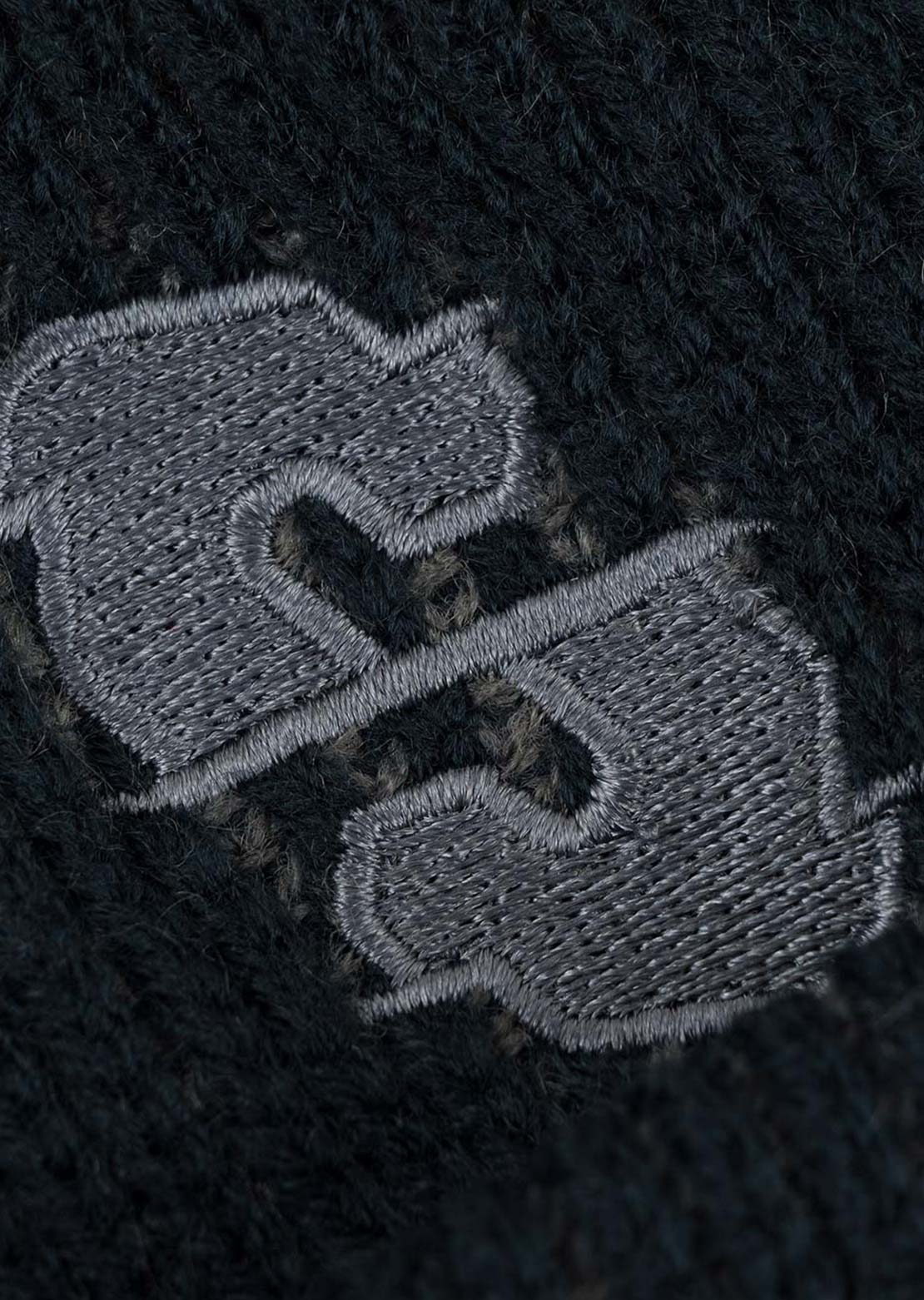 Souvenir Unisex Two Tone Rib Beanie Black