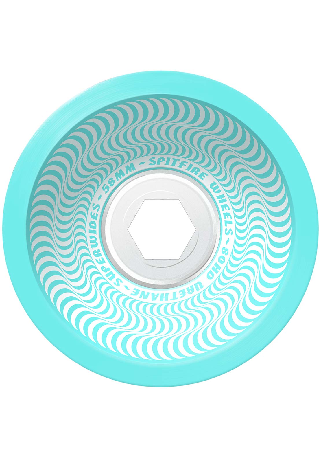 Spitfire 80HD Superwides Skateboard Wheels Seafoam Blue