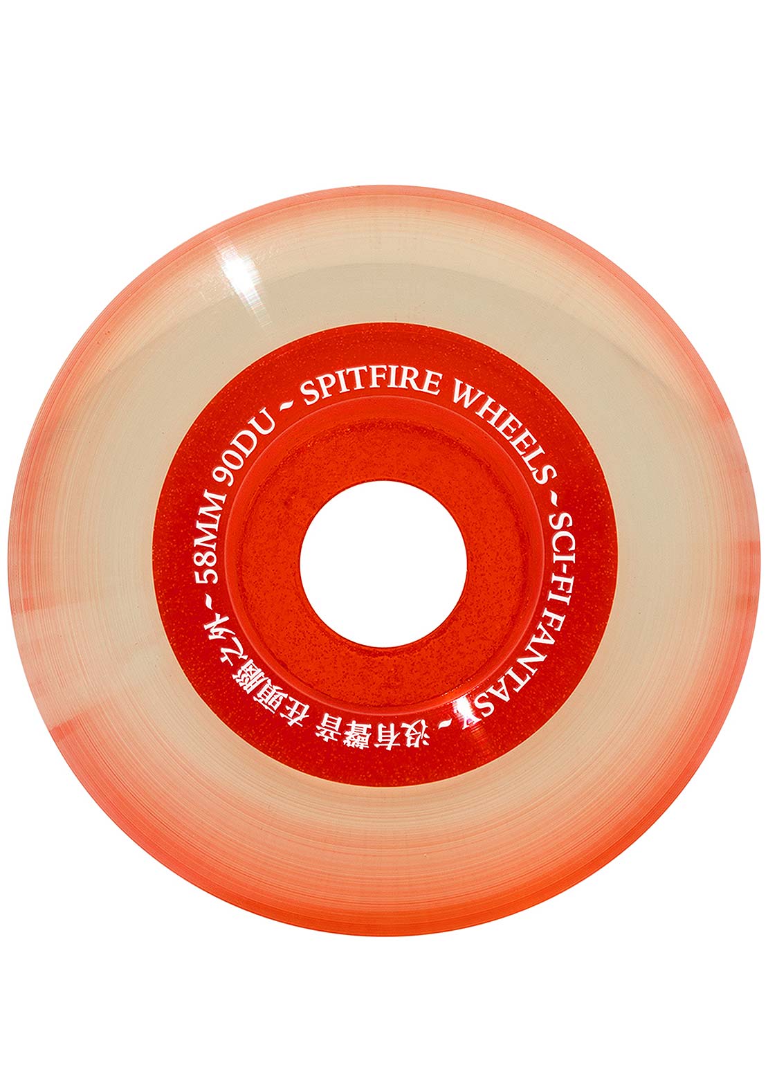 Spitfire Sapphires Sci Fi Skateboard Wheels Clear/Red