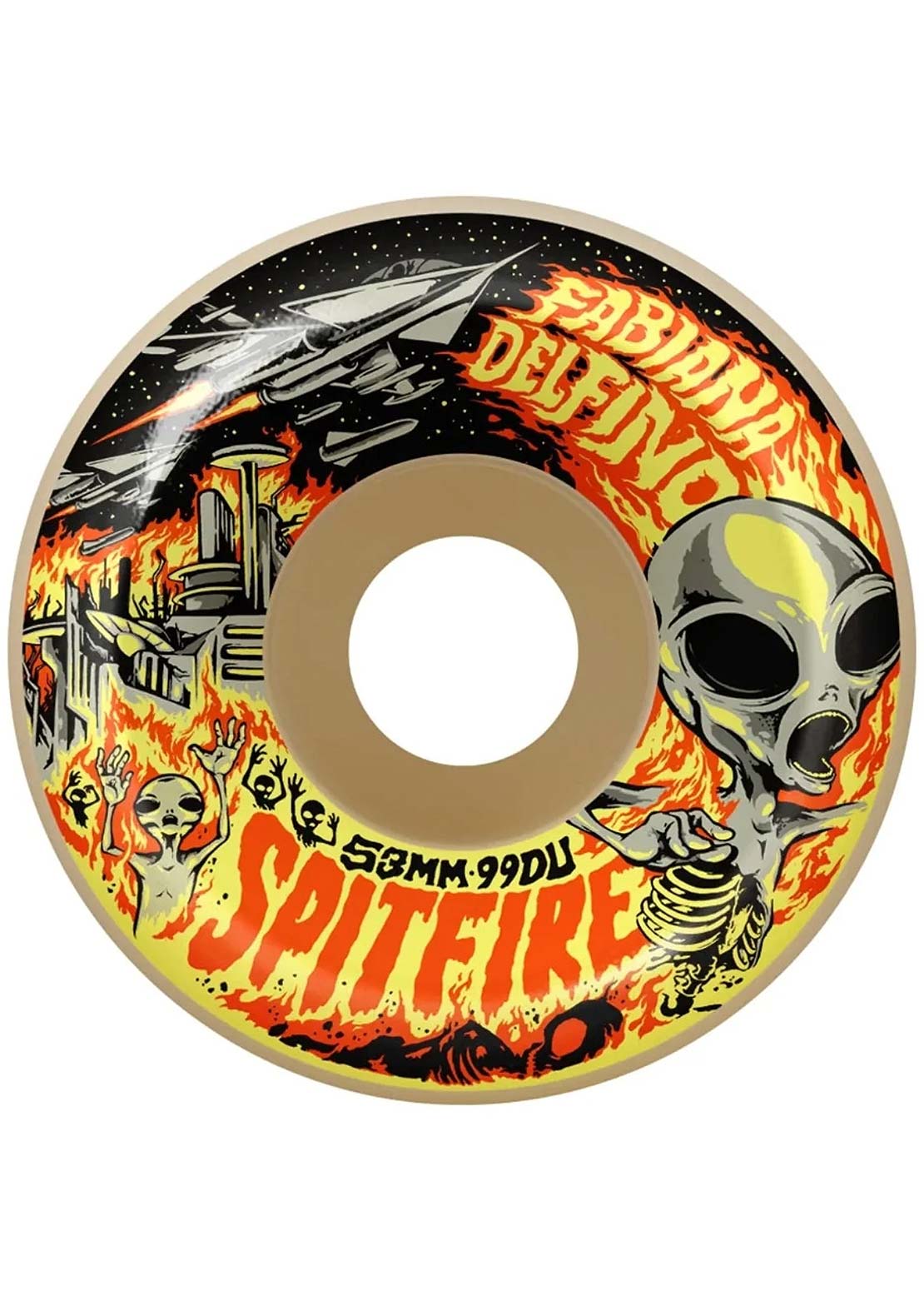 Spitfire Unisex Fabiana Invasion F4 99 Conical Full Skateboard Wheels Natural