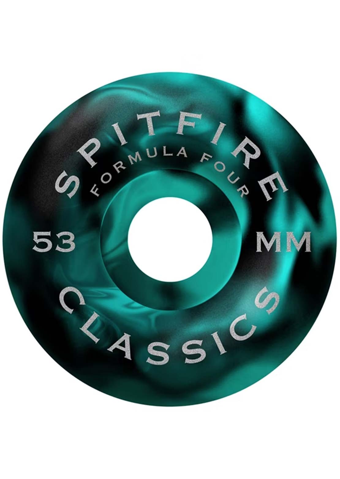 Spitfire Unisex Team Floral F4 99 Classic Skateboard Wheels Teal/Black Swirl