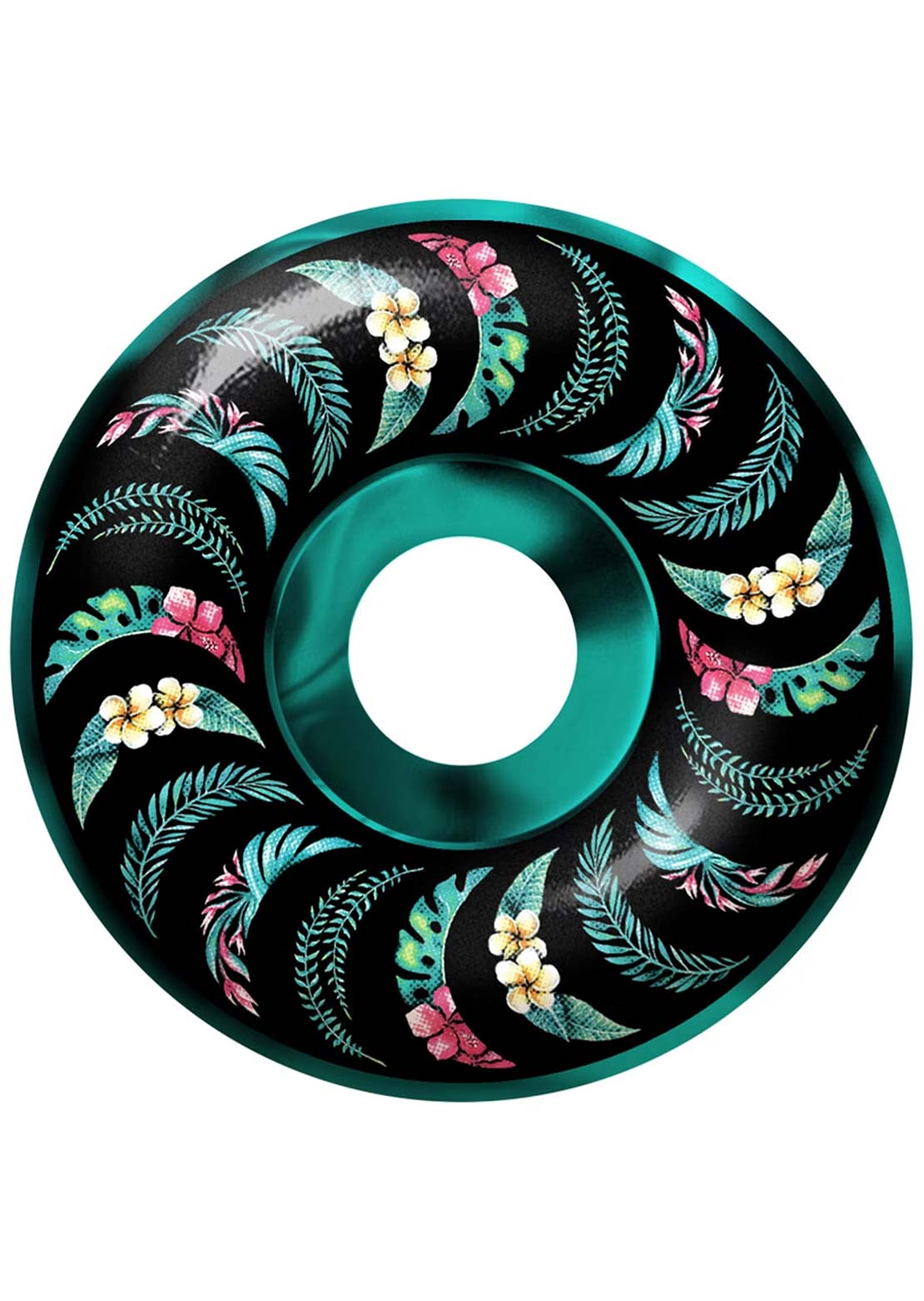 Spitfire Unisex Team Floral F4 99 Classic Skateboard Wheels Teal/Black Swirl