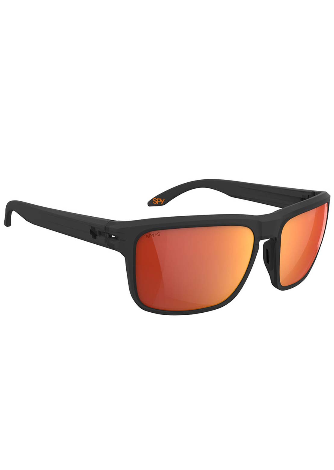 SPY Optic Men's Region ANSI Safety Sunglasses Translucent Matte Black/Happy Boost Polar Orange Mirror
