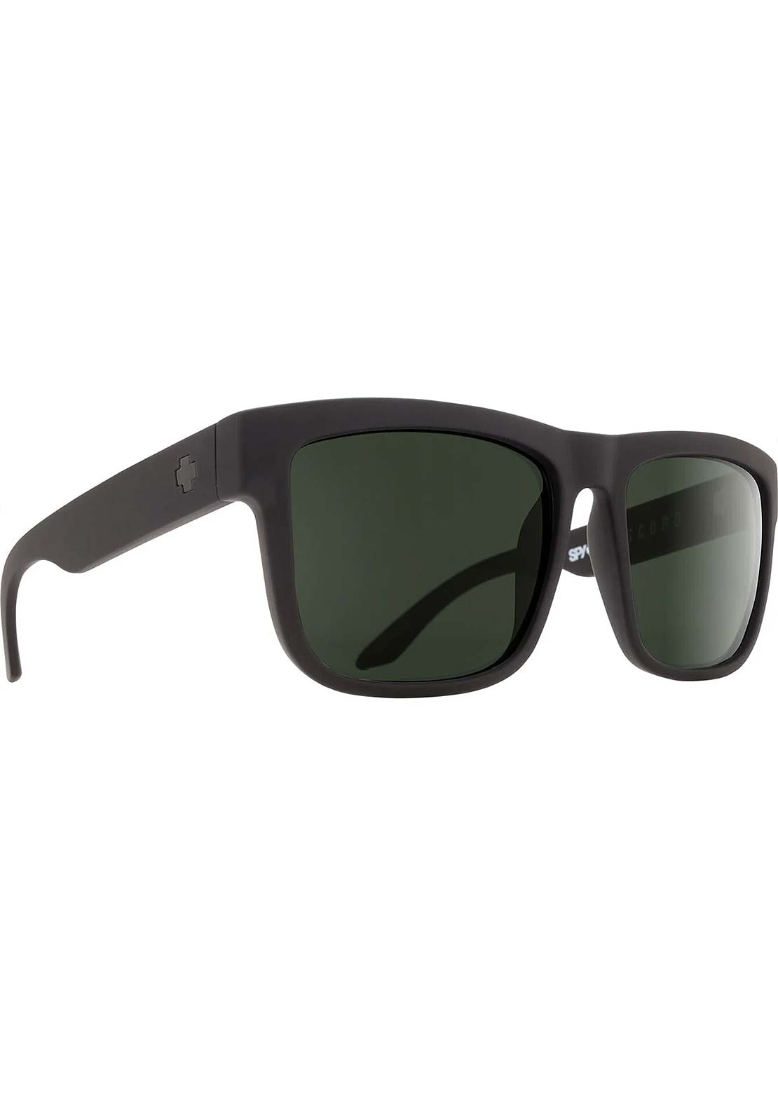 SPY Optic Unisex Discord Sunglasses Soft Matte Black/Happy Gray Green
