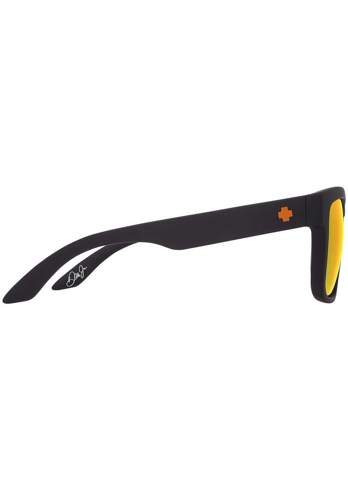 SPY Optic Unisex Discord Sunglasses Matte Black/Happy Gray Green Orange Mirror