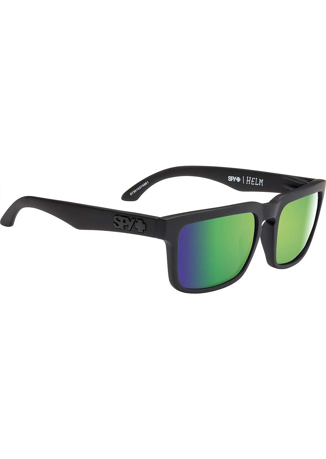 SPY Optic Unisex Helm Sunglasses Matte Black/Happy Bronze Polar Green Mirror