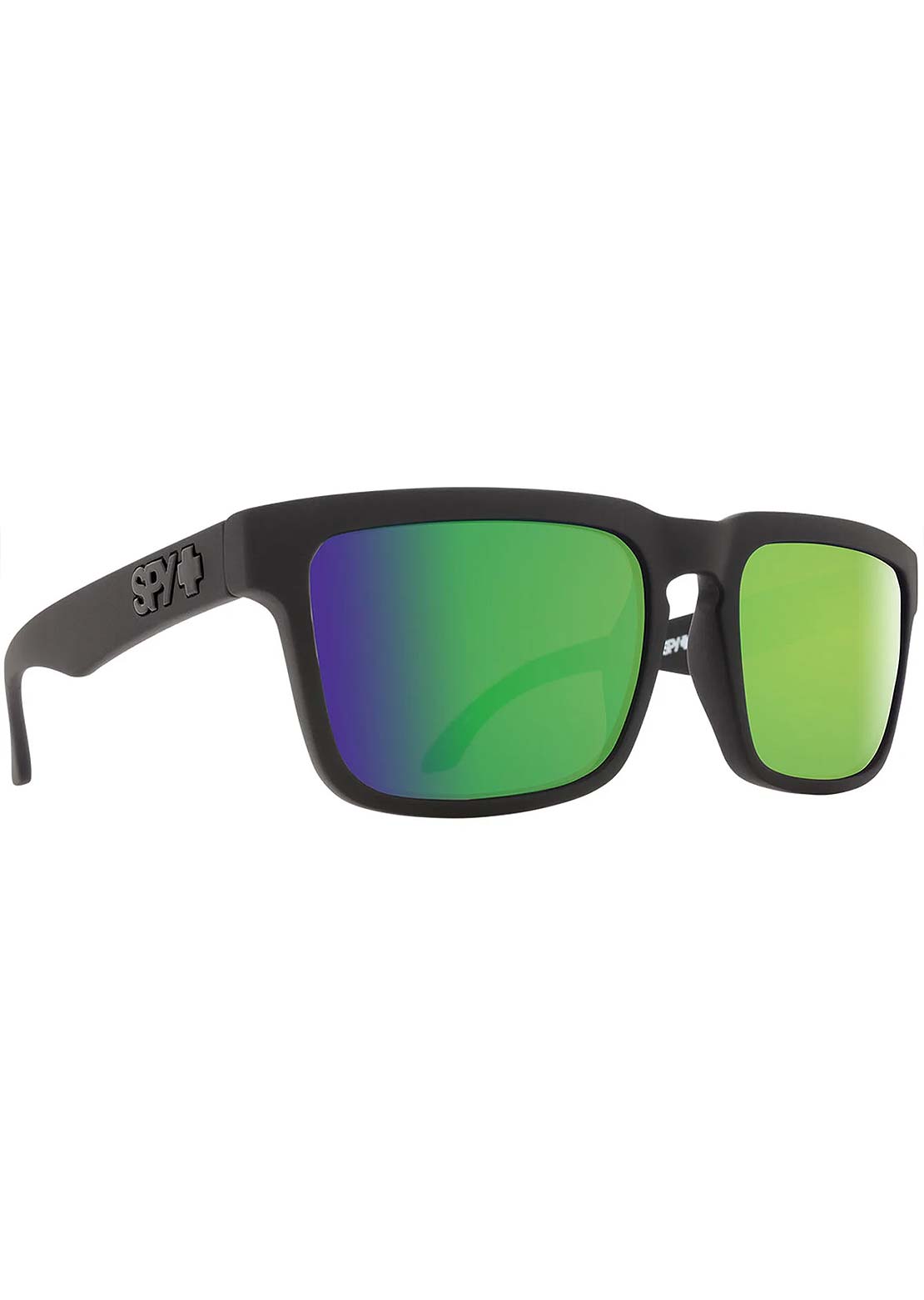 SPY Optic Unisex Helm Sunglasses Matte Black/Happy Bronze Polar Green Mirror