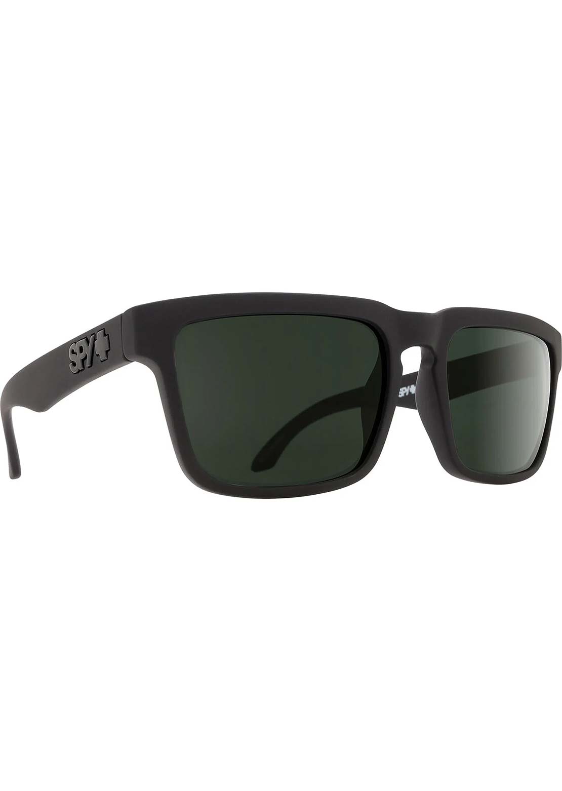 SPY Optic Unisex Helm Sunglasses Soft Matte Black/Happy Gray Green Polar