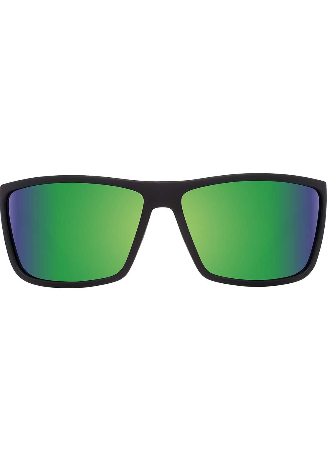 SPY Optic Unisex Rocky Sunglasses Soft Matte Black/Happy Bronze Polar Green Mirror