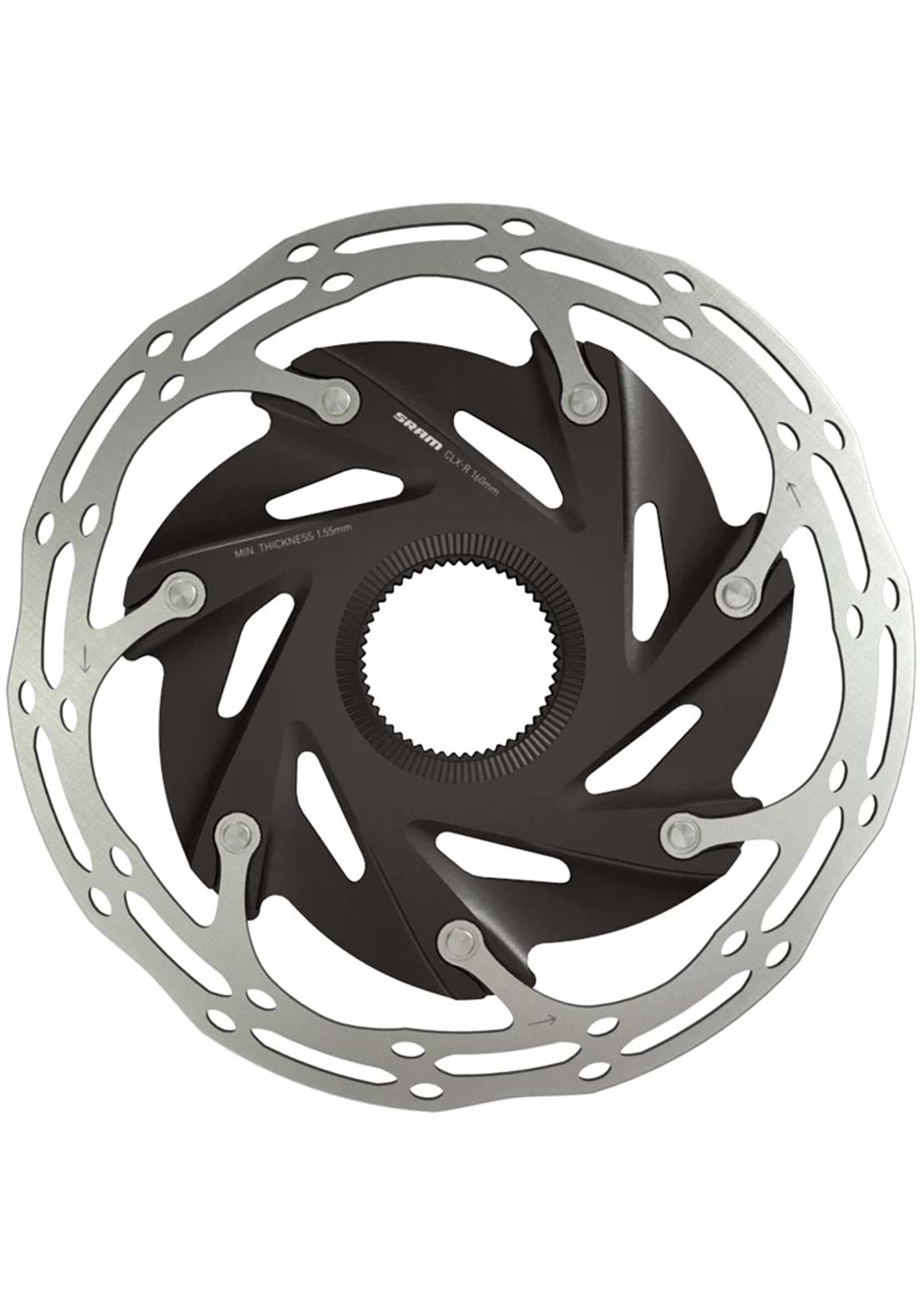 SRAM CenterLine XR Disc Brake Rotor - 160mm Center Lock Silver/Black