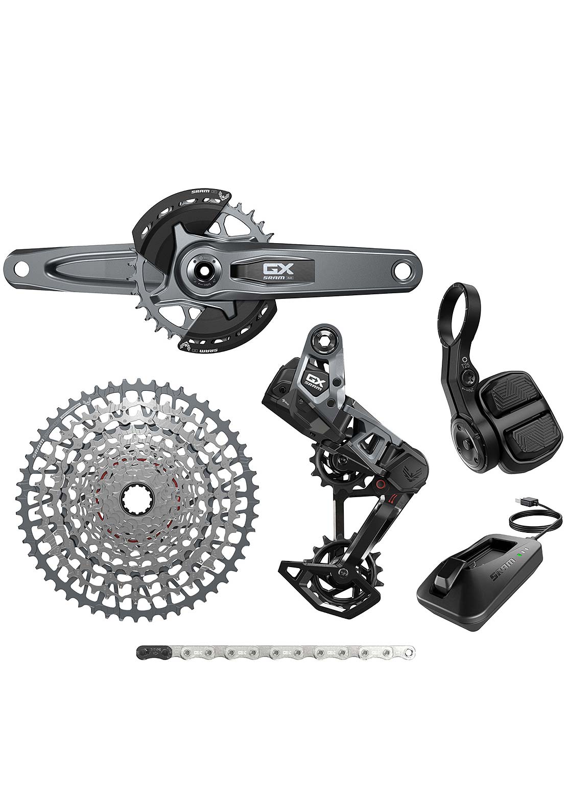 SRAM GX Eagle AXS T-Type 12-Speed Groupset - 165mm