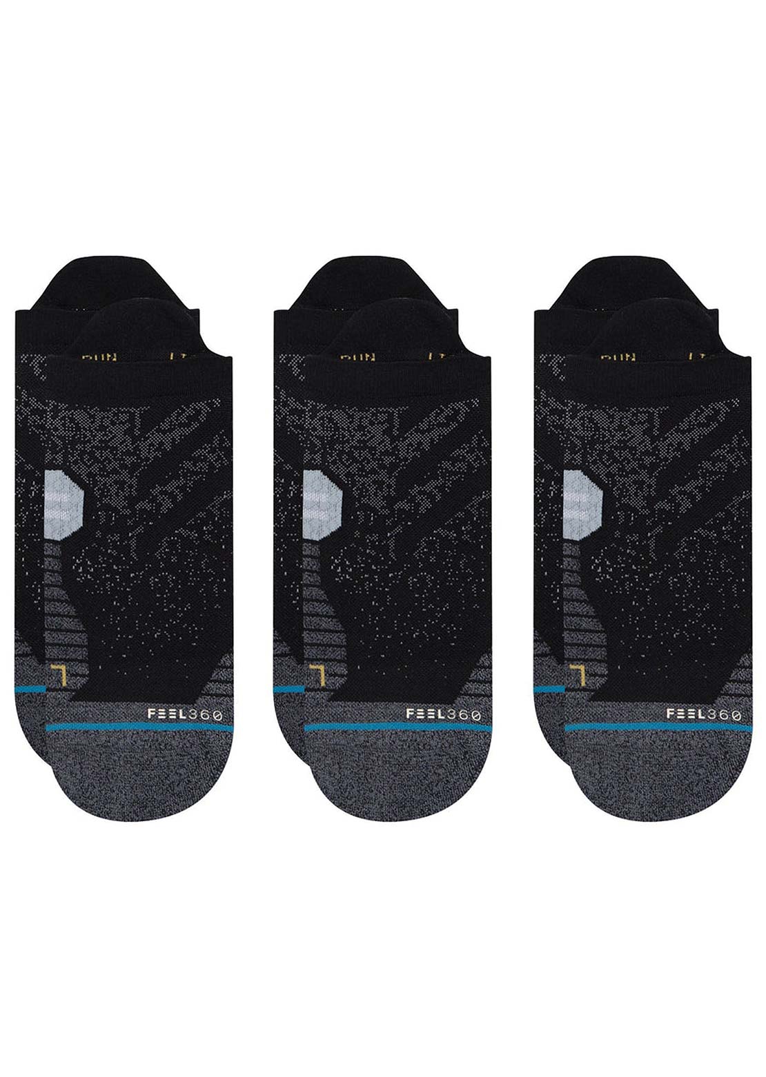 Stance Run Staple Run Tab Socks - 3 Pack Black