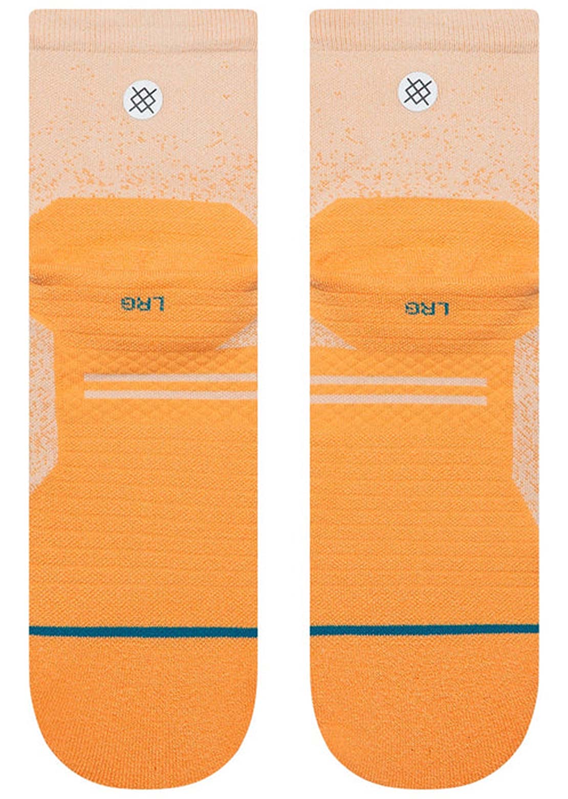 Stance Unisex Run Powder Split Light Qtr Socks Mango