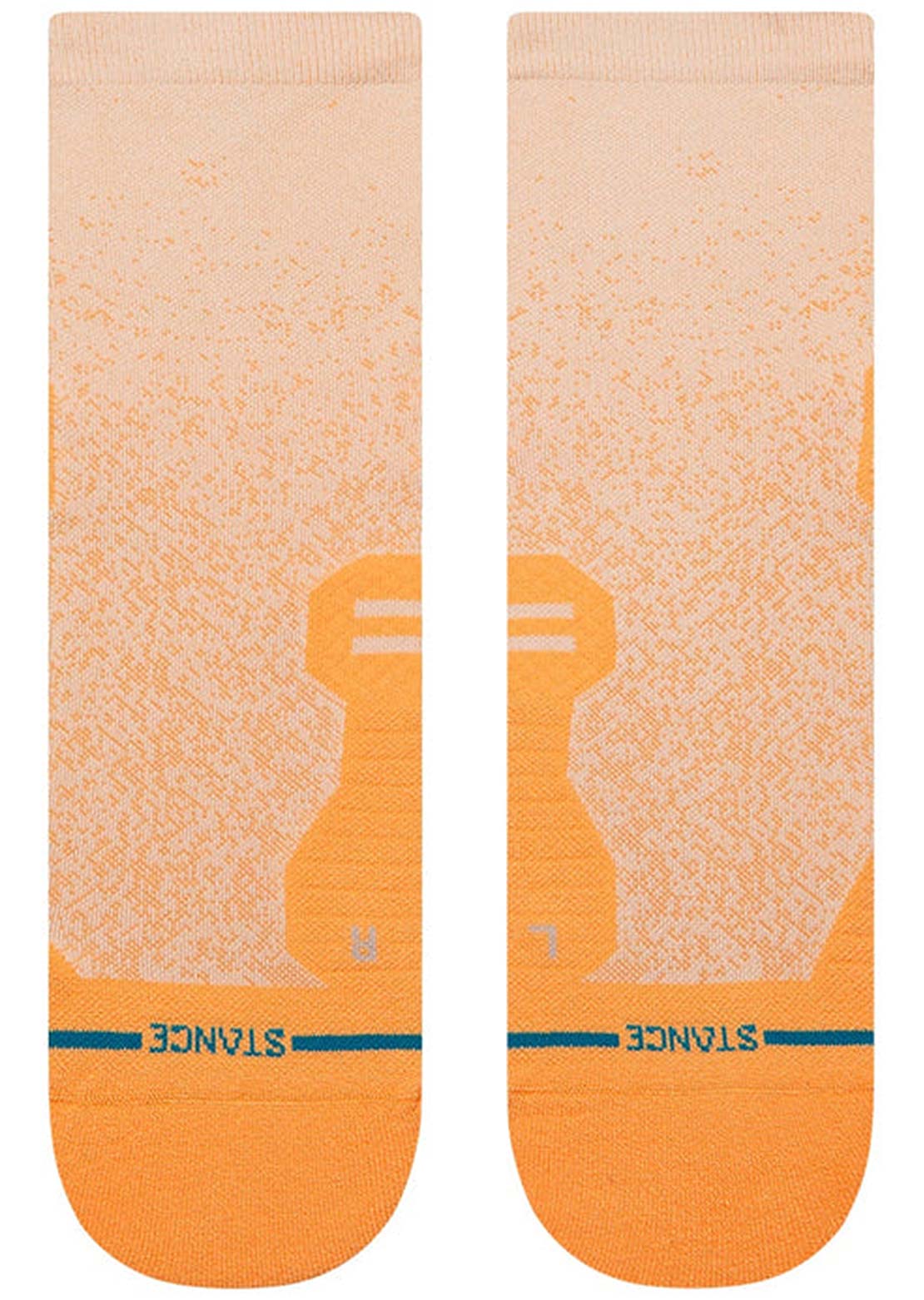 Stance Unisex Run Powder Split Light Qtr Socks Mango