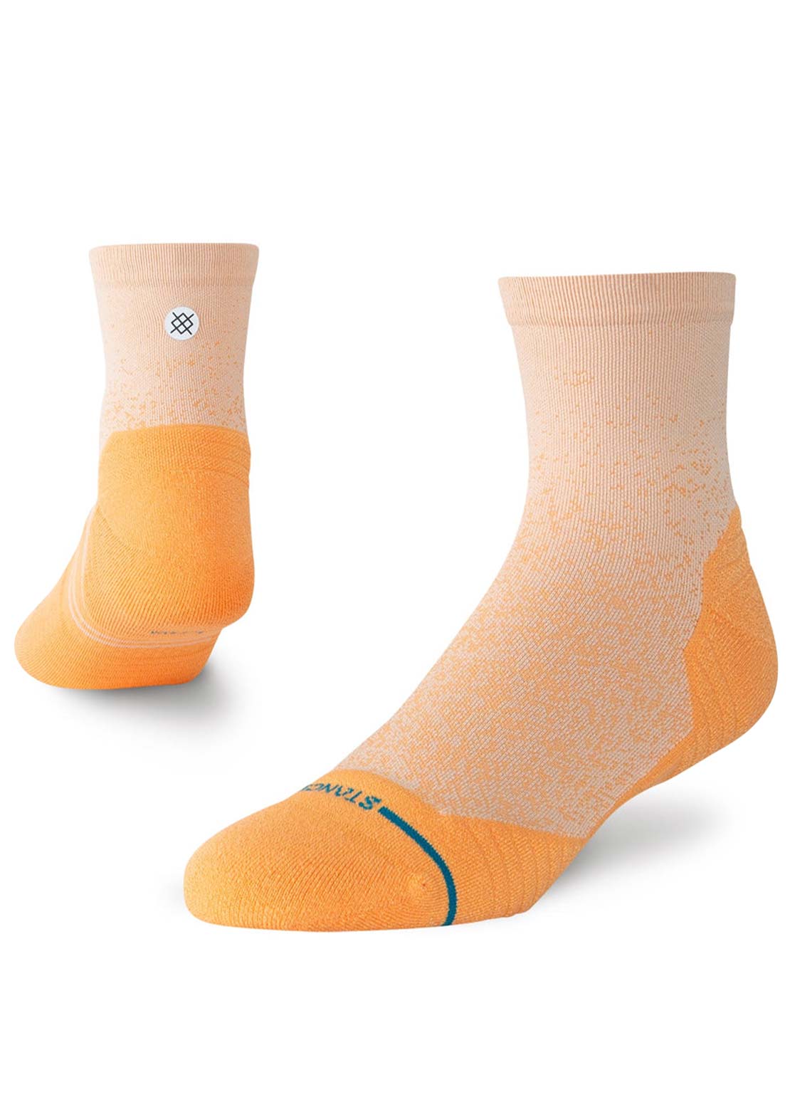 Stance Unisex Run Powder Split Light Qtr Socks Mango