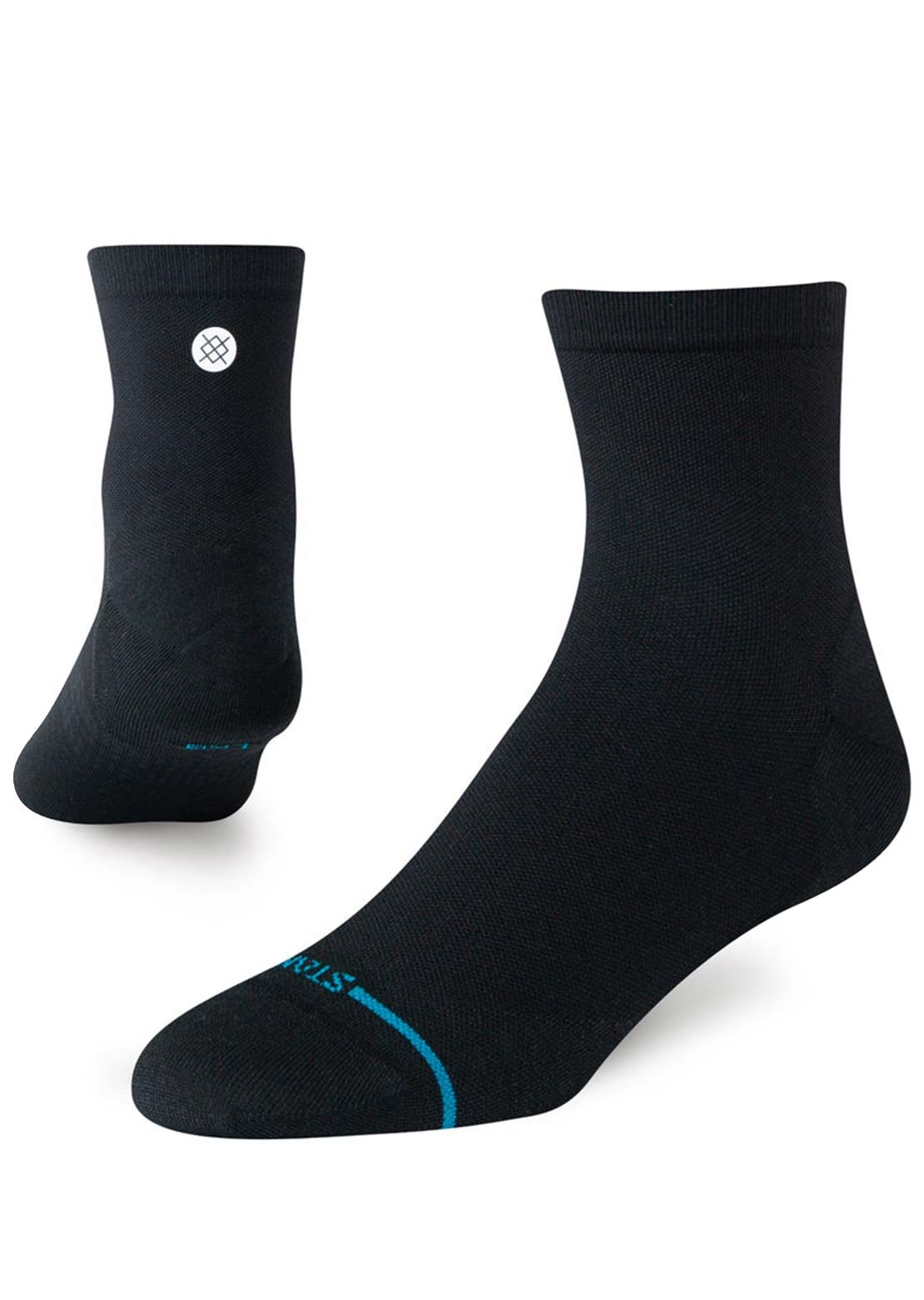 Stance Unisex Run Solid Ul Quarter Socks Black