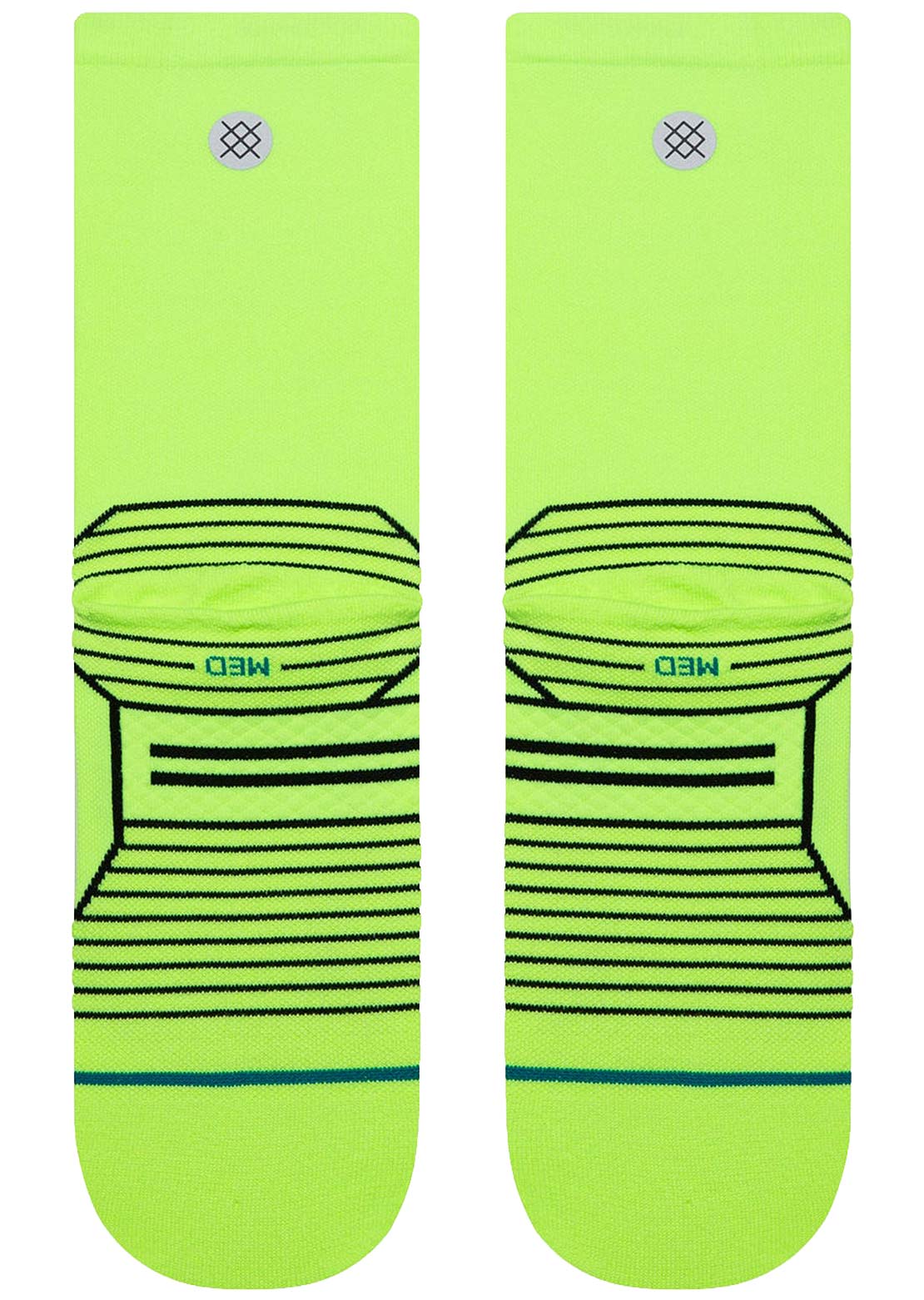 Stance Unisex Run Variegated Ul Crew Socks Neon Green