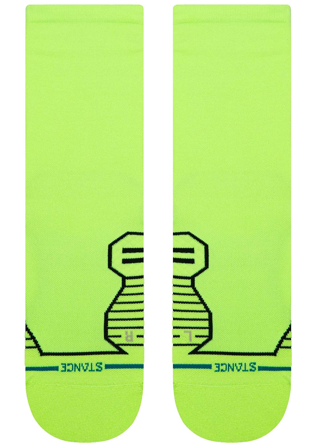 Stance Unisex Run Variegated Ul Crew Socks Neon Green