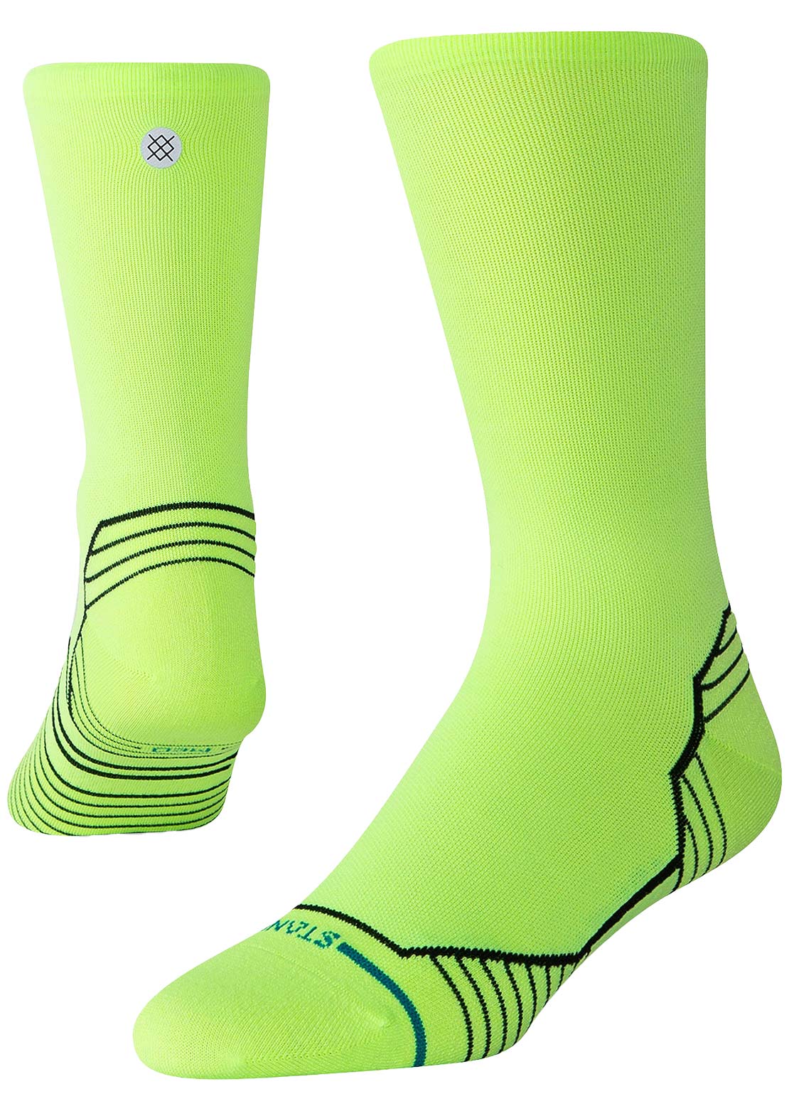 Stance Unisex Run Variegated Ul Crew Socks Neon Green
