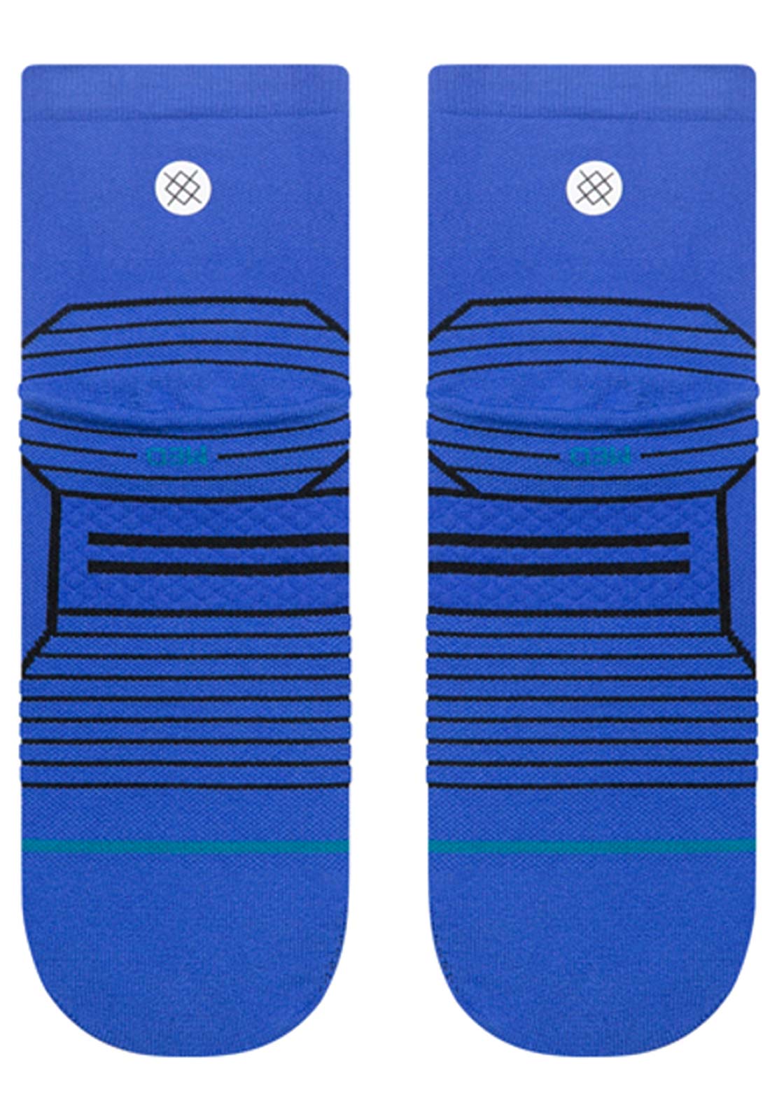 Stance Unisex Run Variegated Ul QTR Socks Cobalt Blue
