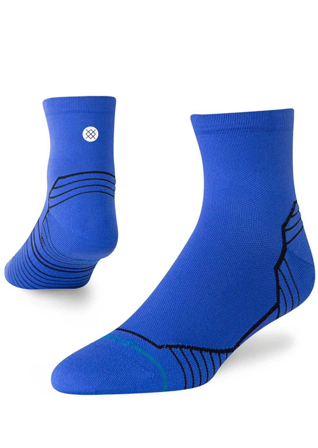 Stance Unisex Run Variegated Ul QTR Socks Cobalt Blue