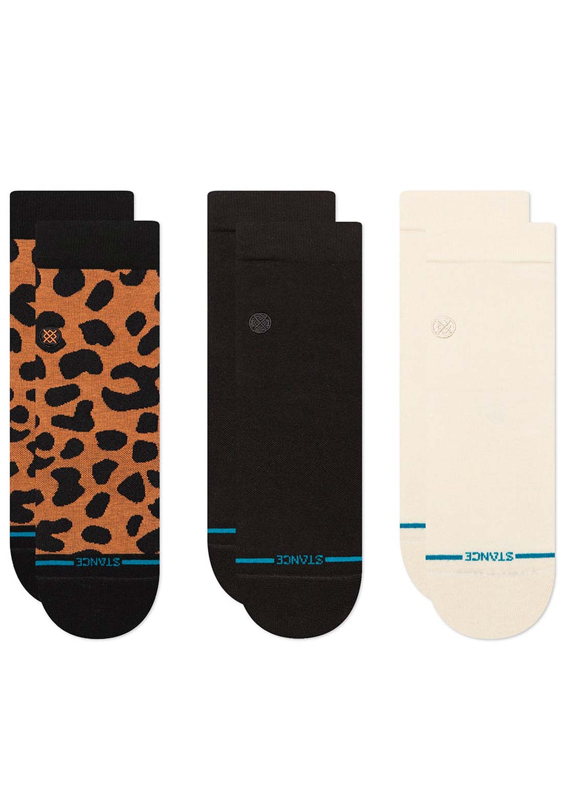 Stance Women's Animaniac Quarter Socks - 3 Pack Black Set