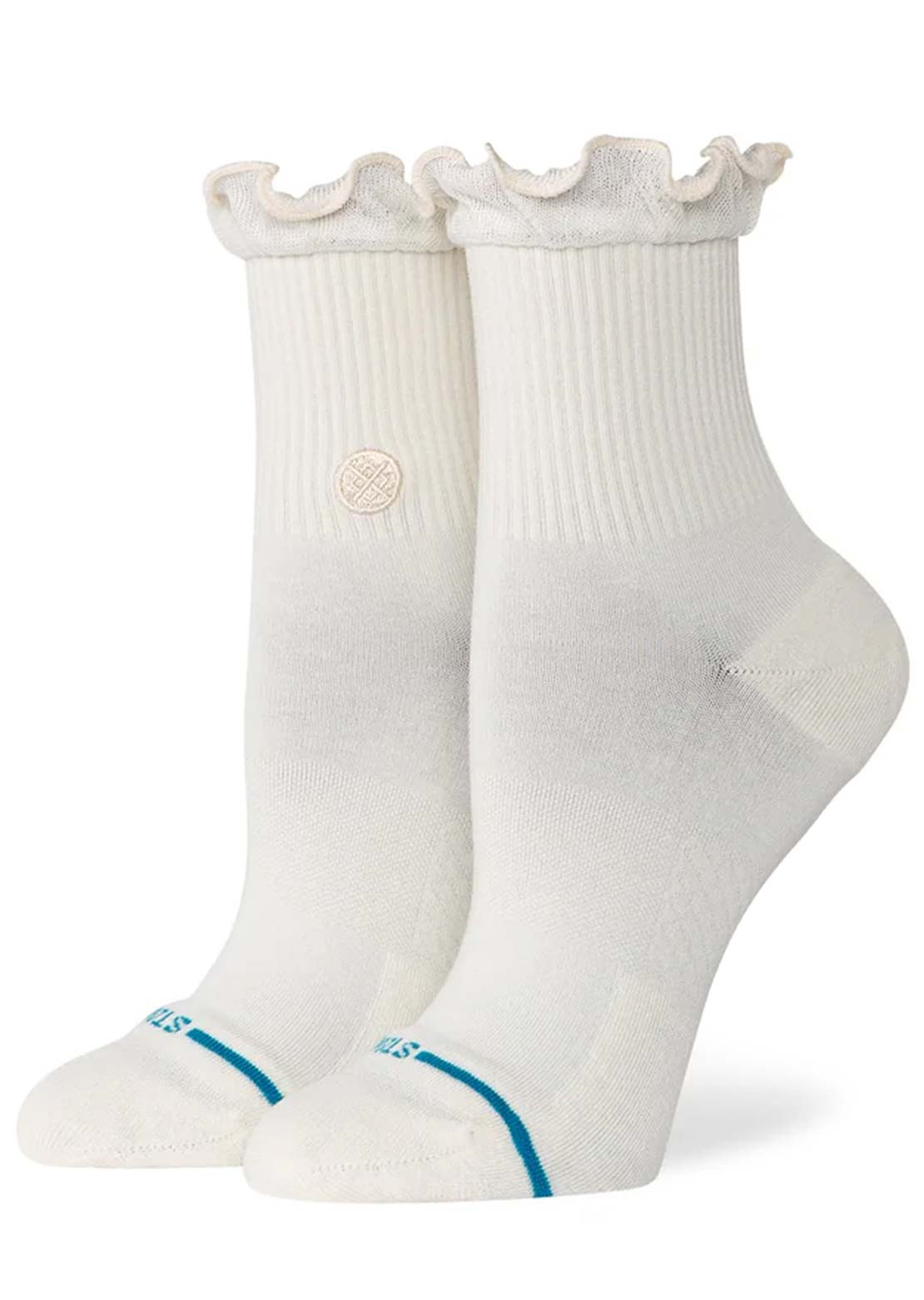 Stance Women's Ruffle Icon Quarter Socks Ivory