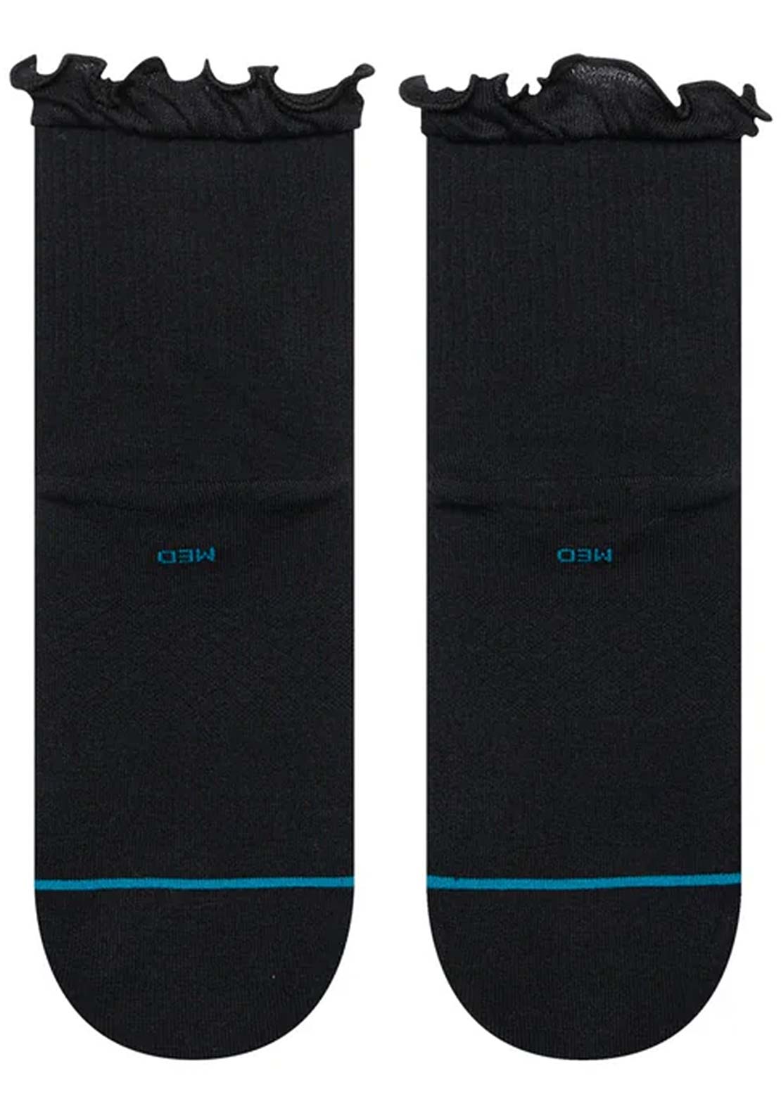 Stance Women's Ruffle Icon Quarter Socks Black