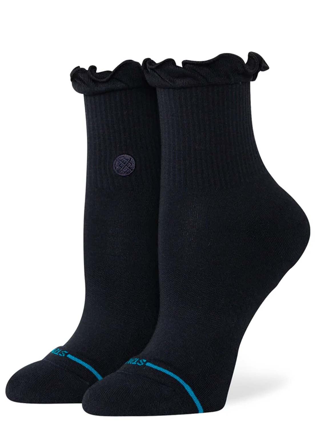 Stance Women's Ruffle Icon Quarter Socks Black