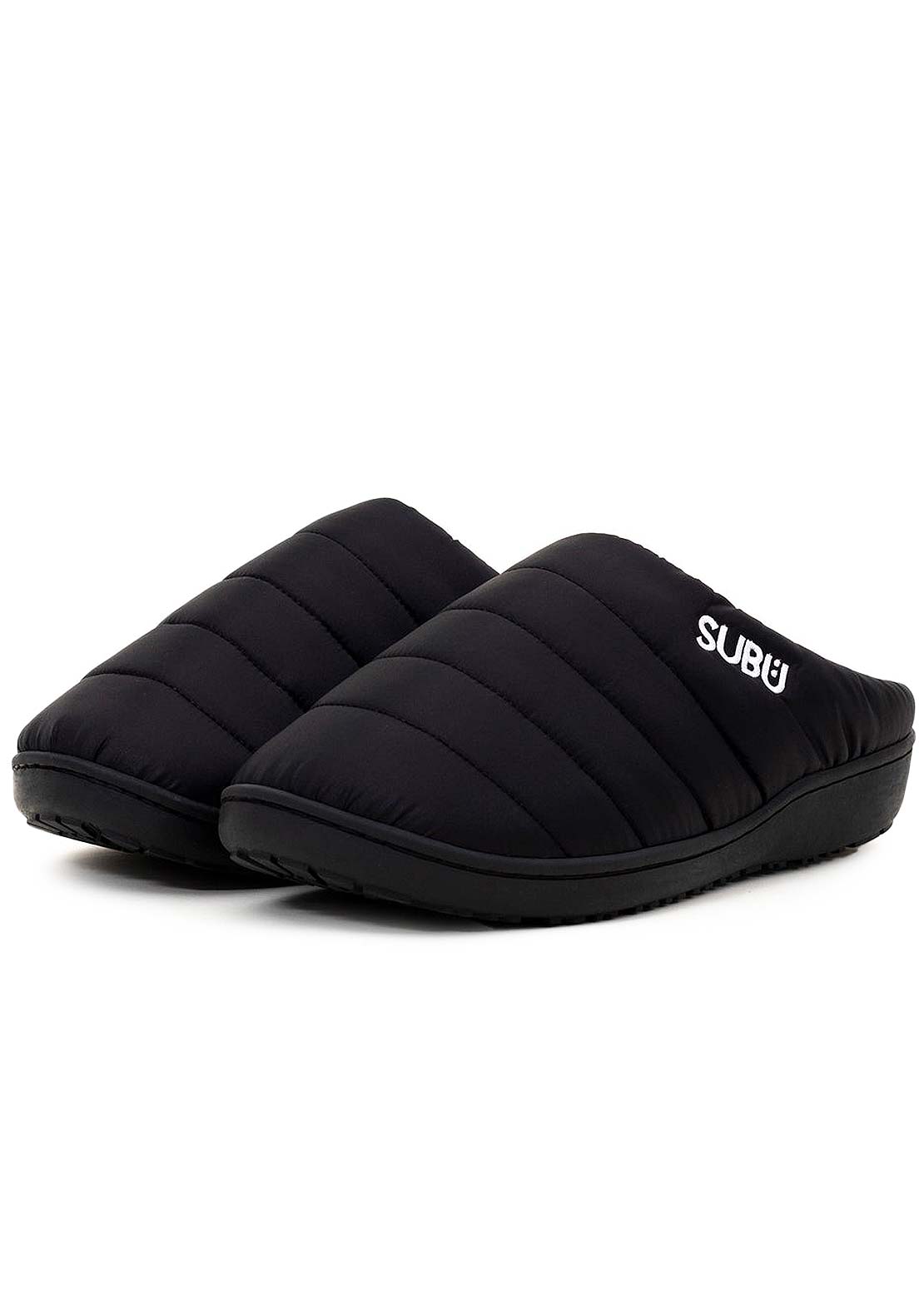 Subu Unisex Quilted Shell Slippers black