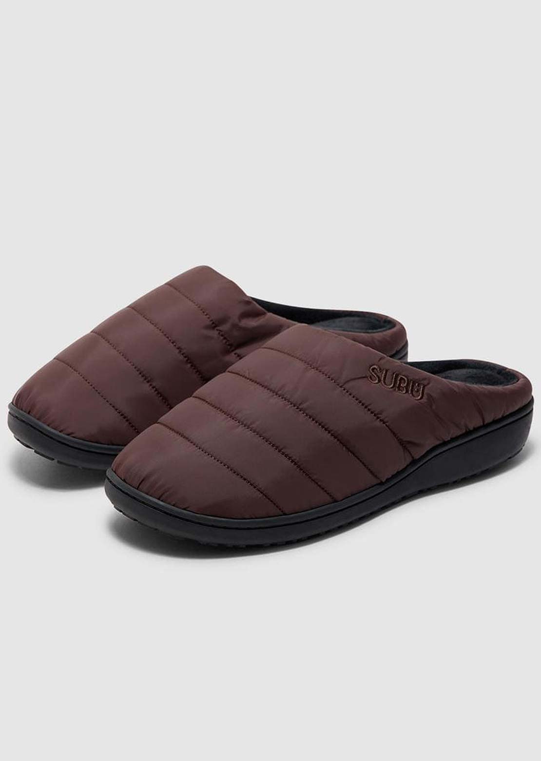 Subu Unisex Quilted Shell Slippers Brown