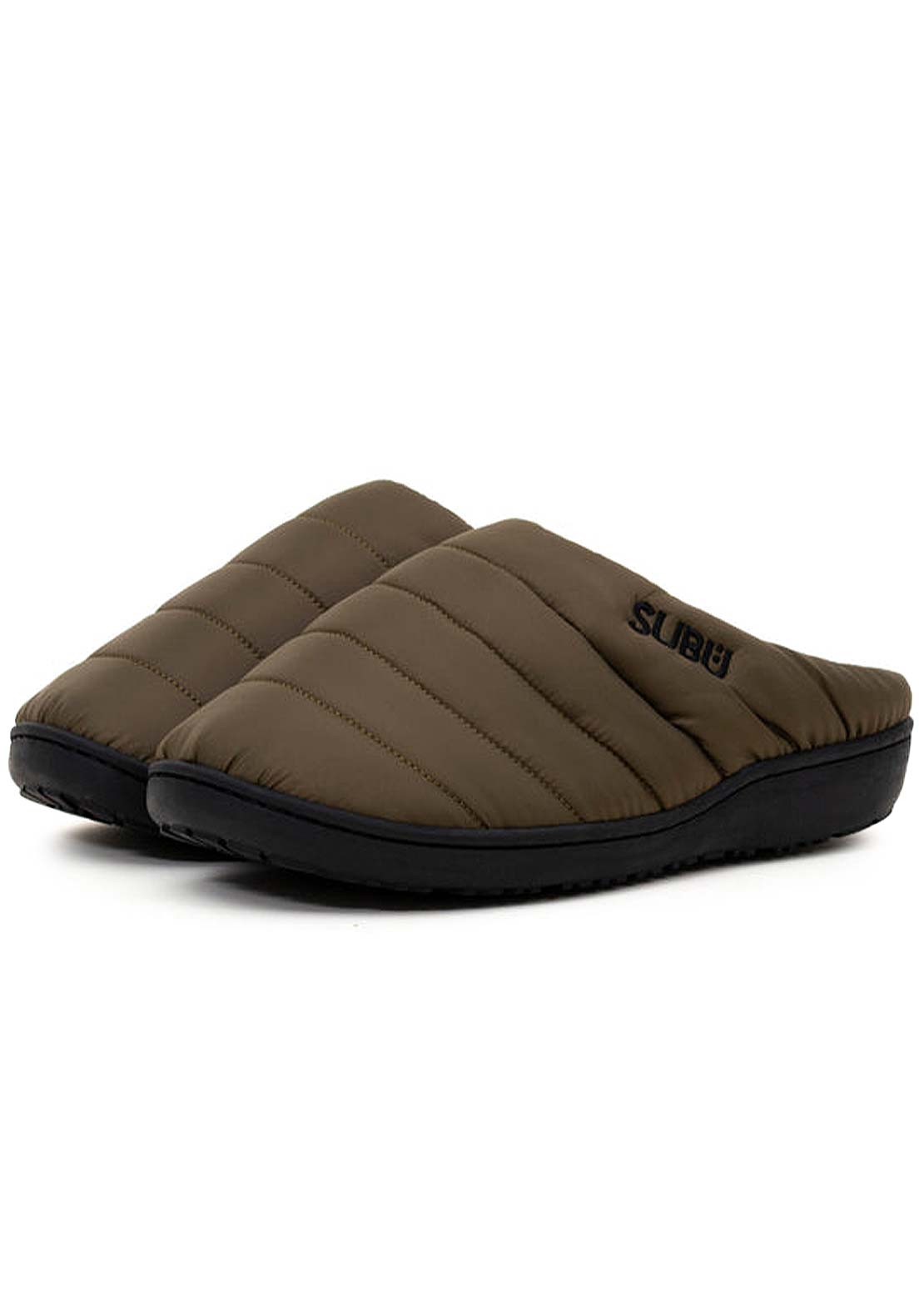 Subu Unisex Quilted Shell Slippers Khaki