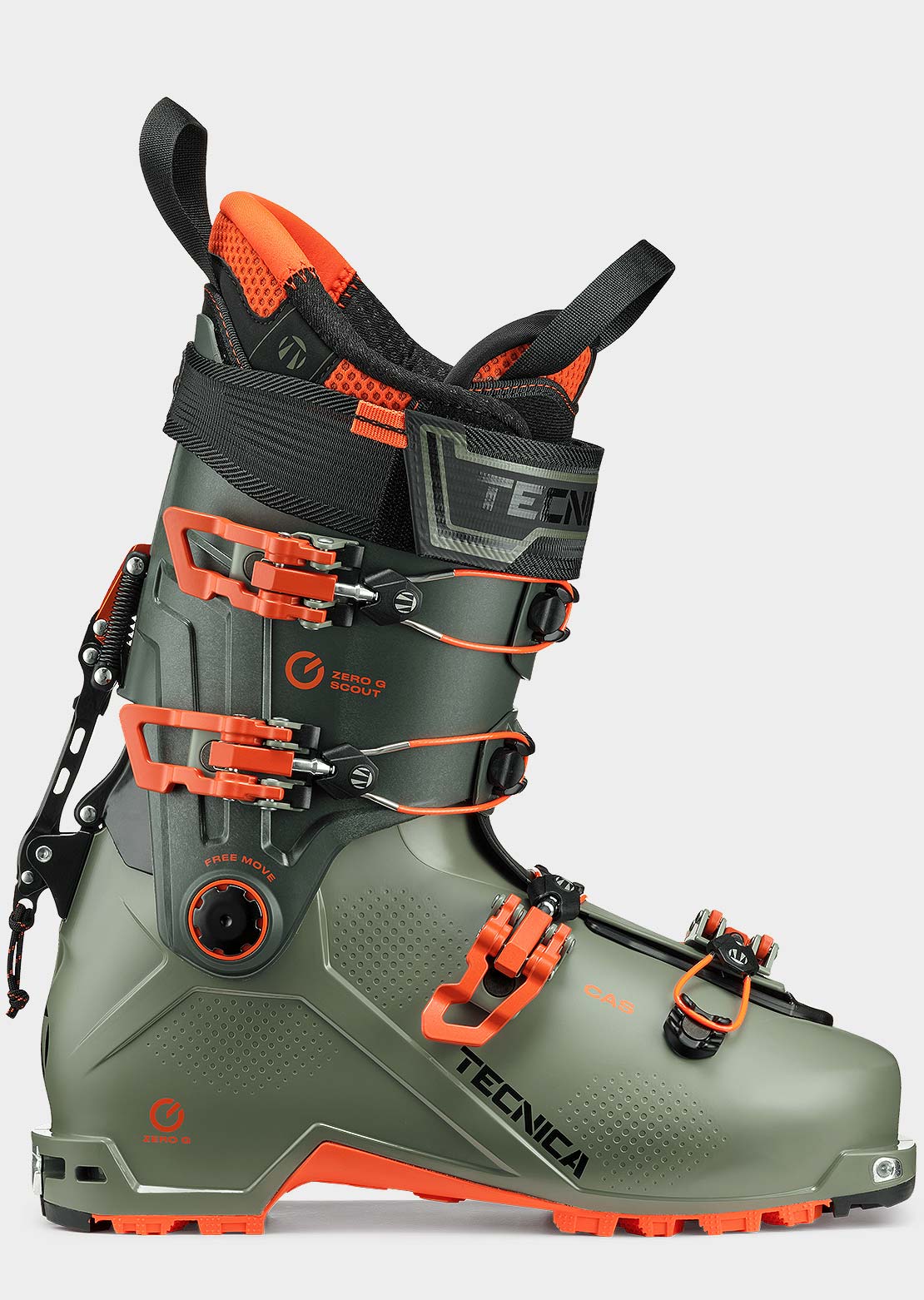 Tecnica Men&#39;s Zero G Tour Scout Ski Boots Camp Green