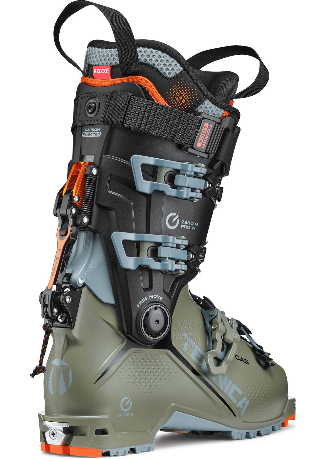 Tecnica Women's Zero G Tour Pro Ski Boots Camp Green