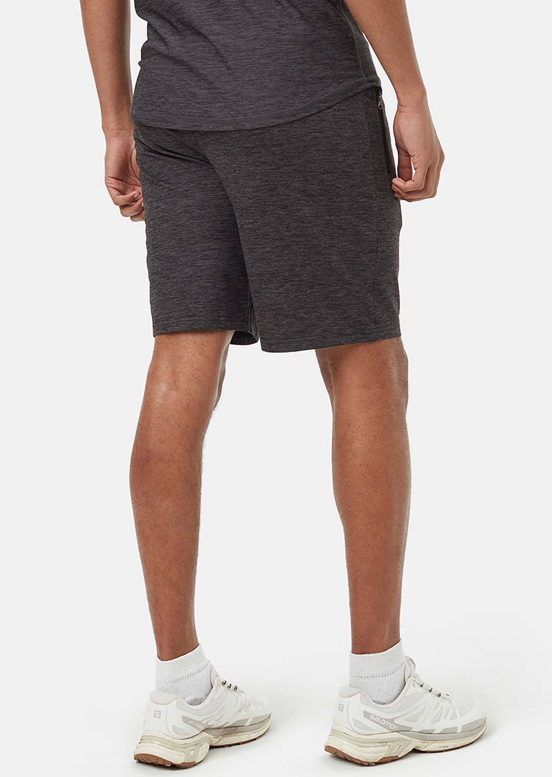 Tentree Men's Active Soft Knit Shorts Meteorite Black/Obsidian Melange