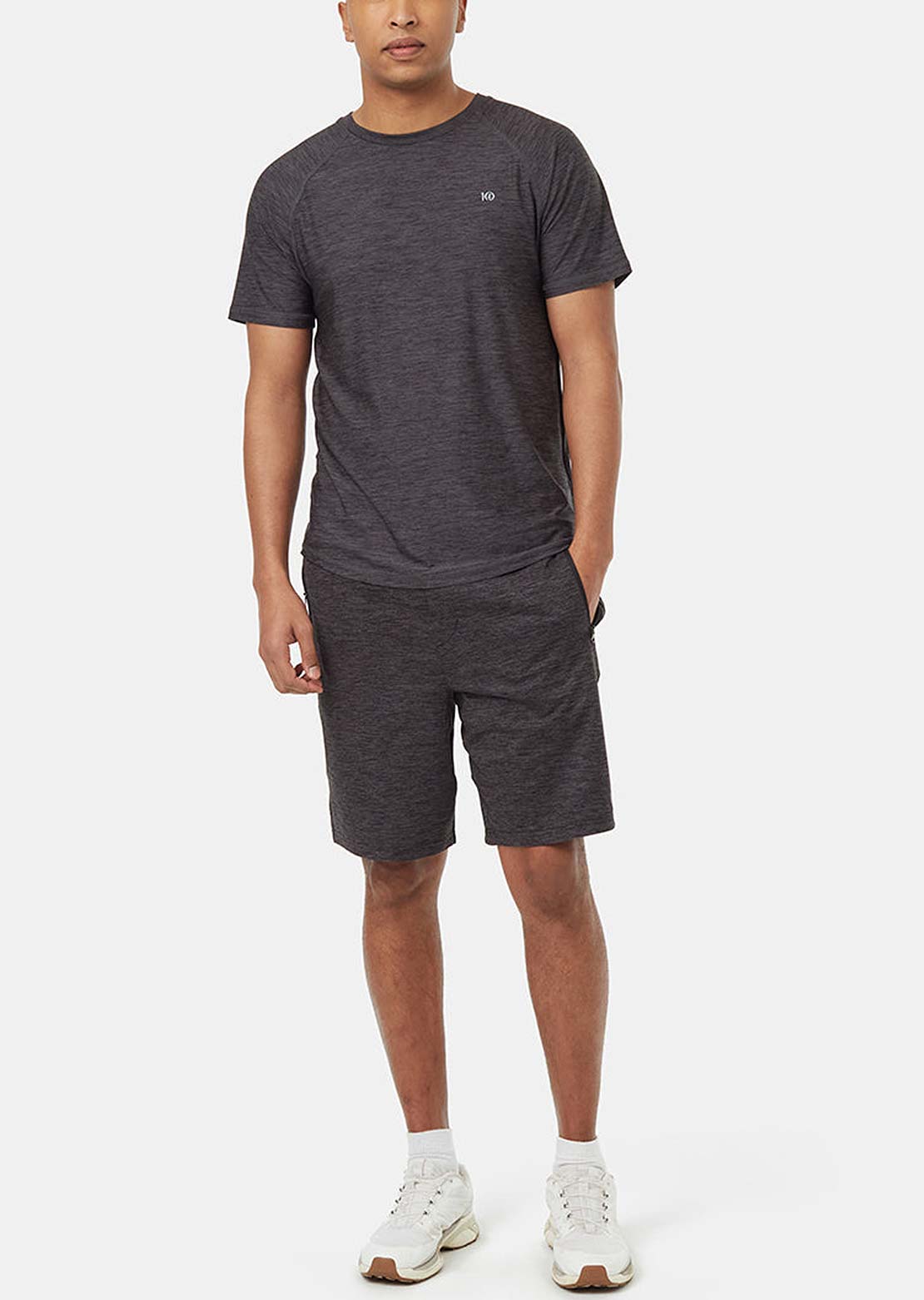 Tentree Men's Active Soft Knit Shorts Meteorite Black/Obsidian Melange