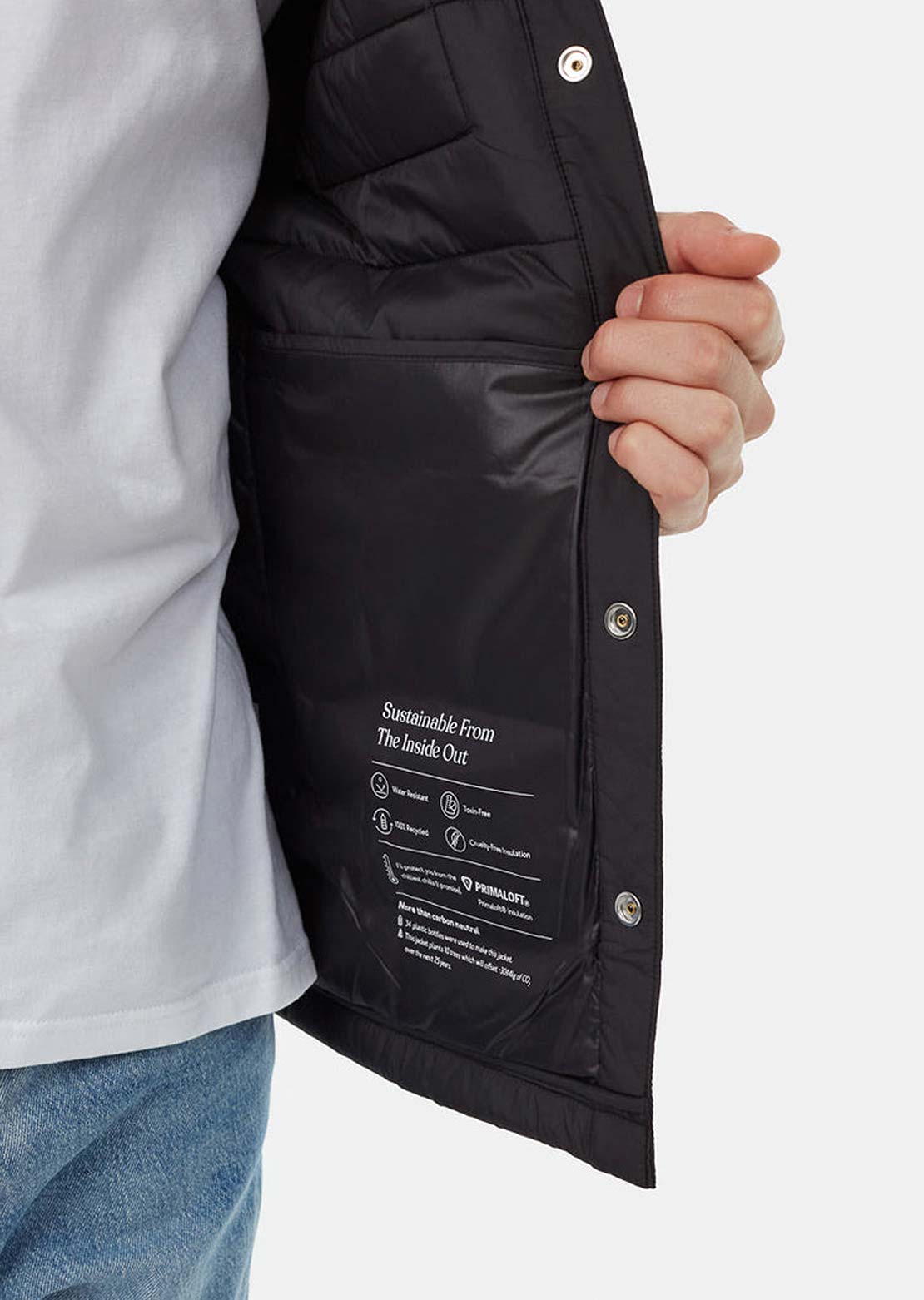 Tentree Men's Cloud Shell Shirt Jacket Meteorite Black