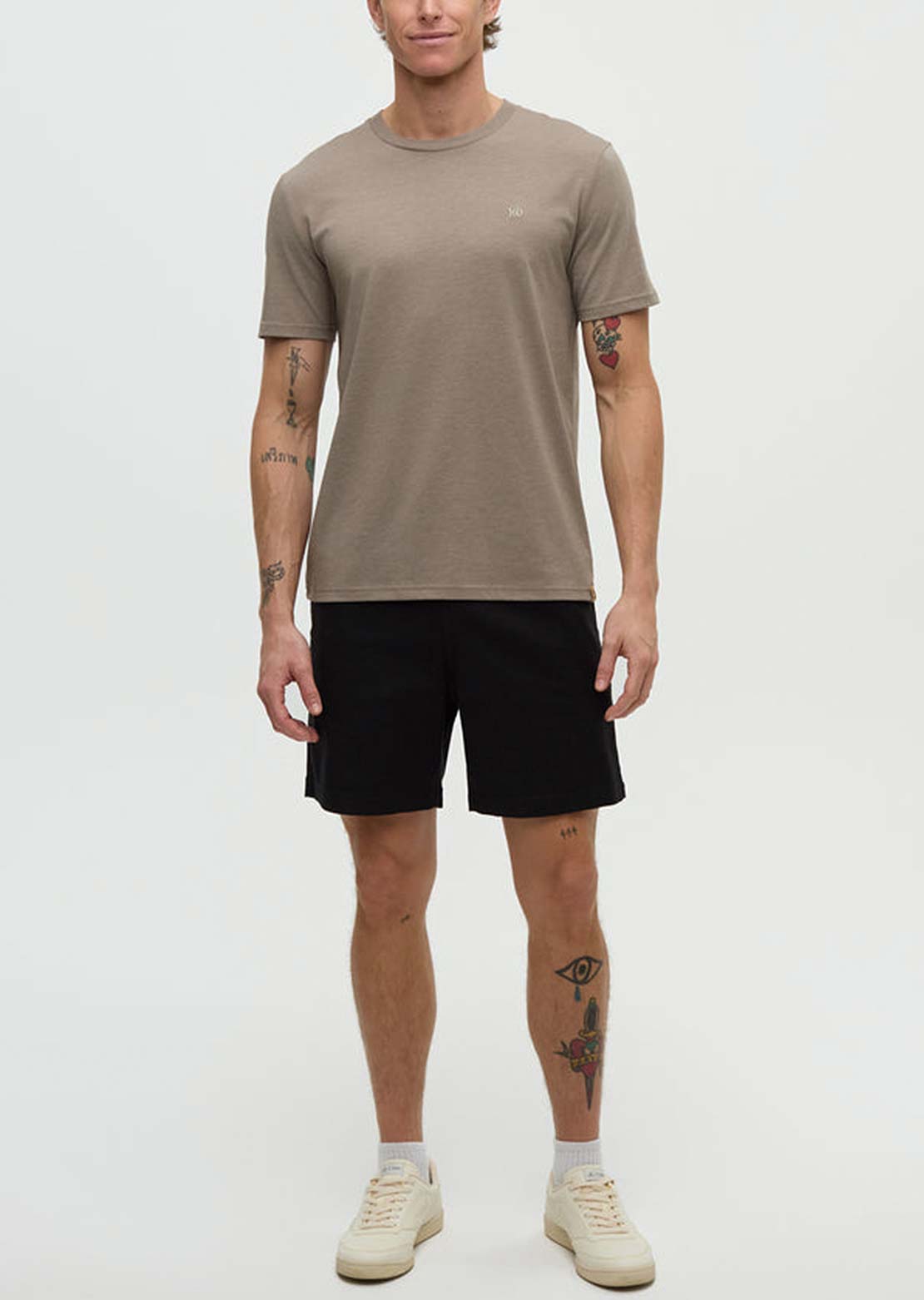 Tentree Men's Embroidered Ten T-Shirt Cley Heather/Creek Stone