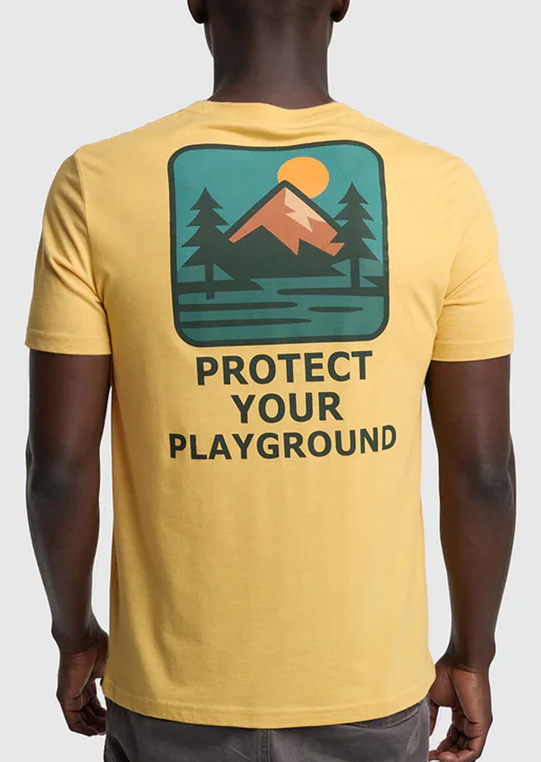 Tentree Men's Protect Your Playground T-Shirt Dusk Yellow/Green