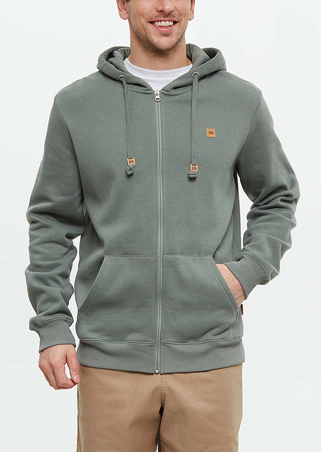 Tentree Men&#39;s Reynard Zip Hood Agave Green