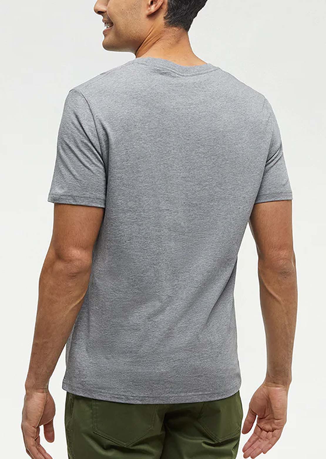 Tentree Men's Road Trip T-Shirt Grey Heather/Meteorite Black