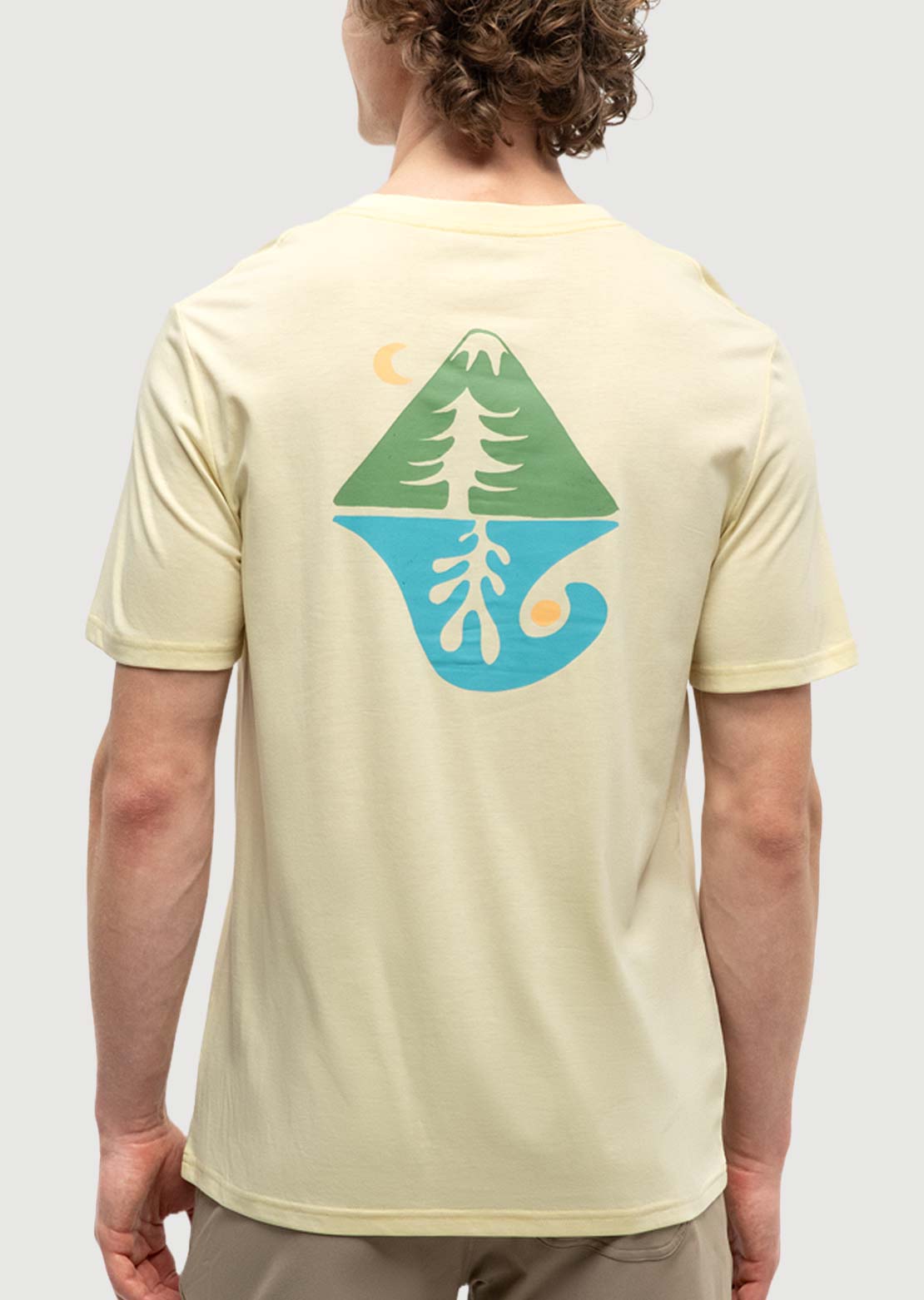 Tentree Men&#39;s Seaforestation T-Shirt Sunray/Sea Blue