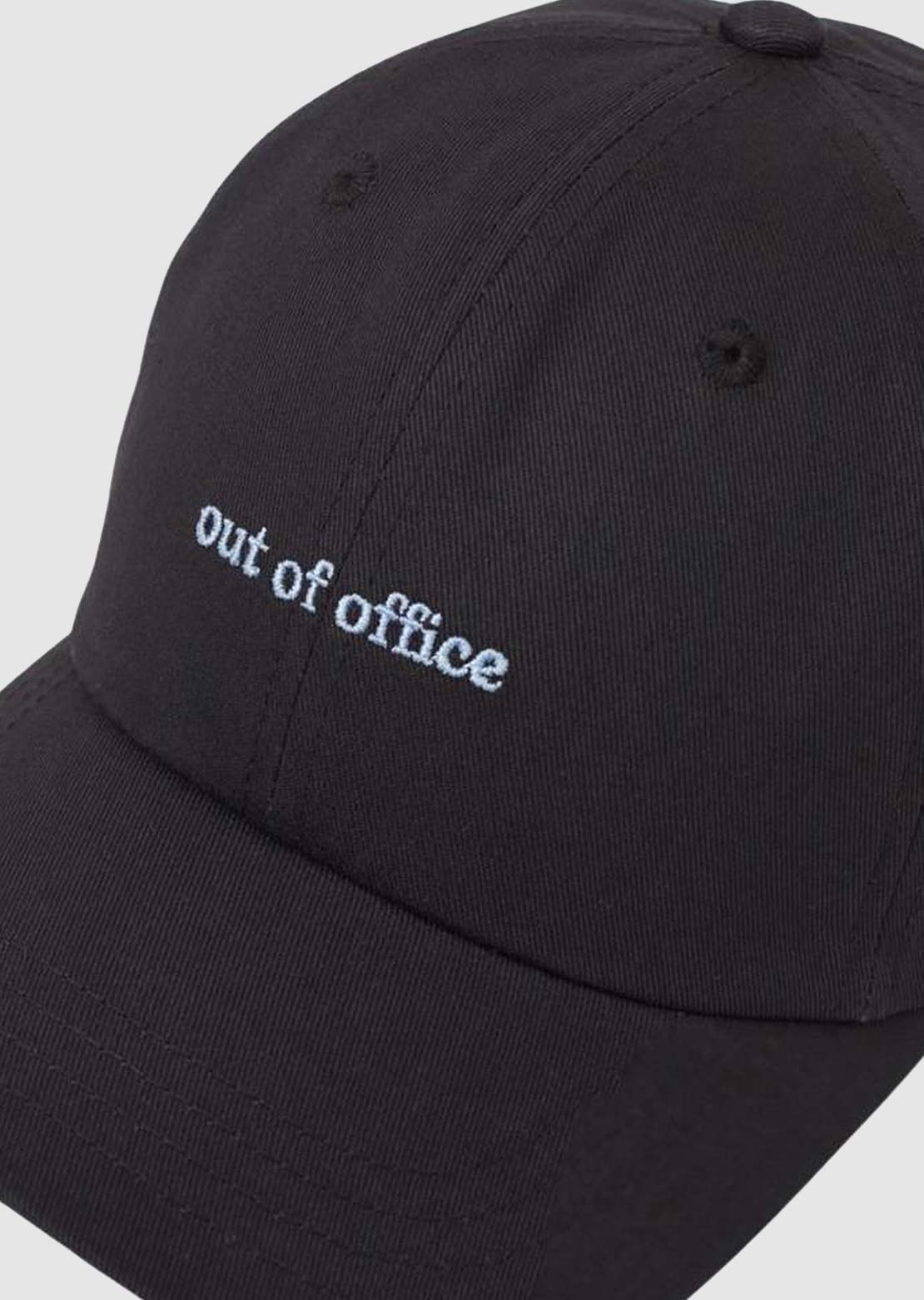 Tentree Unisex Slogan Peak Cap Meteorite Black/Out Of Office