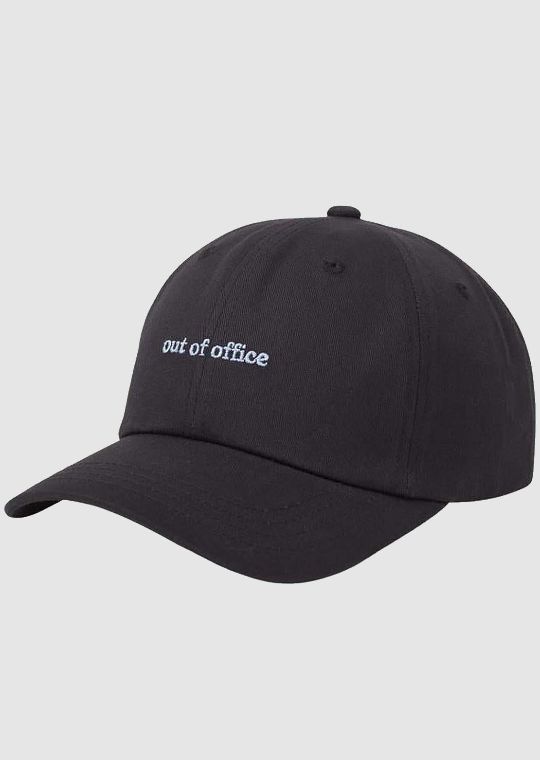Tentree Unisex Slogan Peak Cap Meteorite Black/Out Of Office