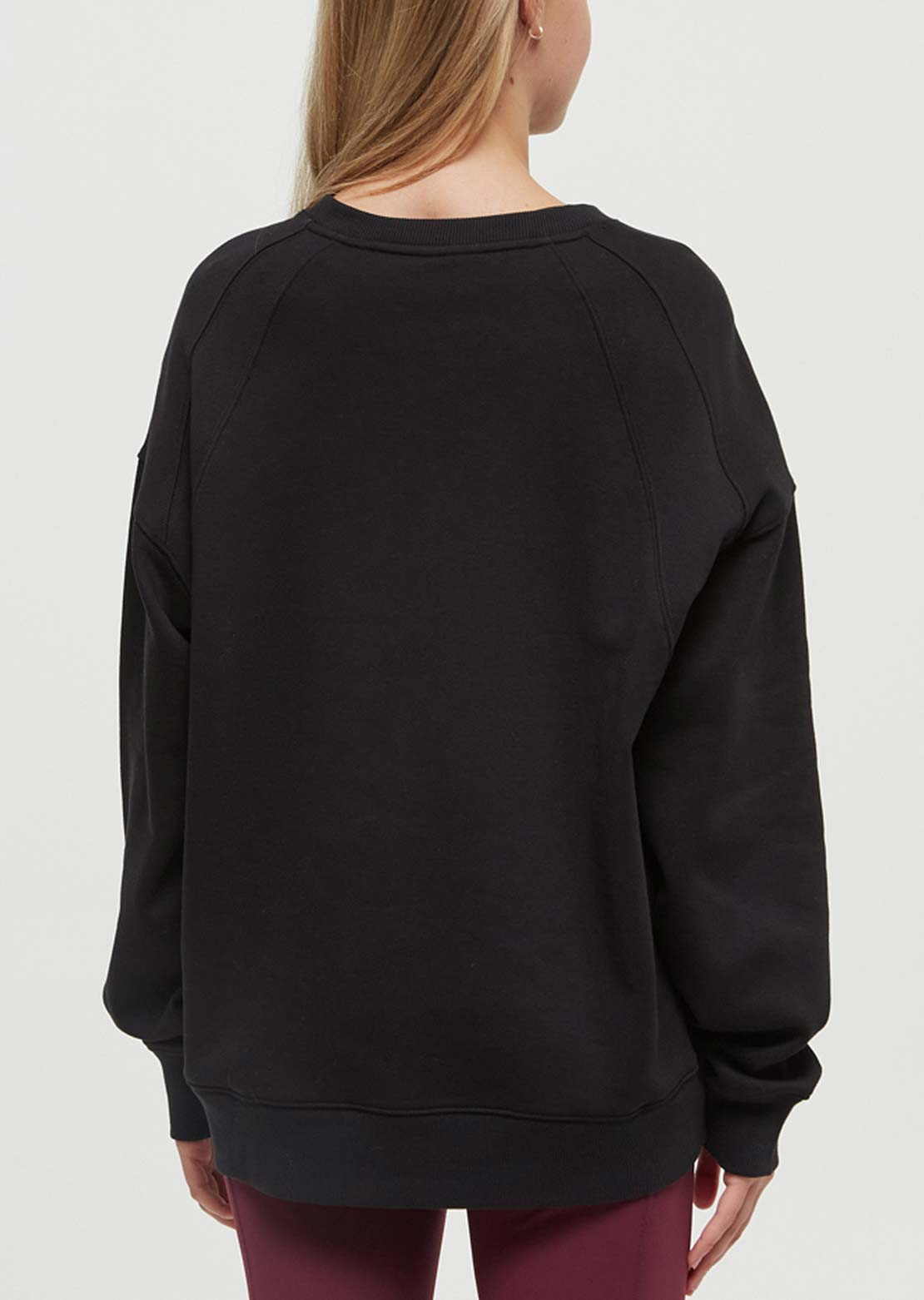 Tentree Women's Bluffs Crew Longsleeve Meteorite Black