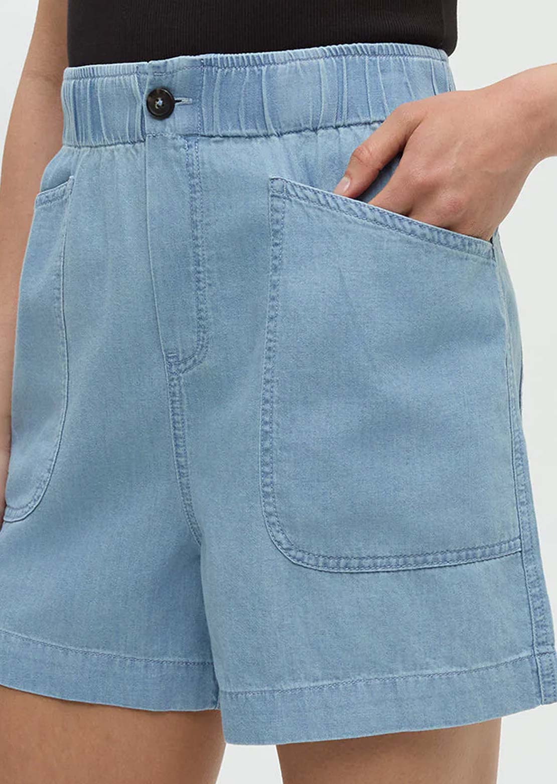 Tentree Women's Denim Cascades Shorts Light Wash