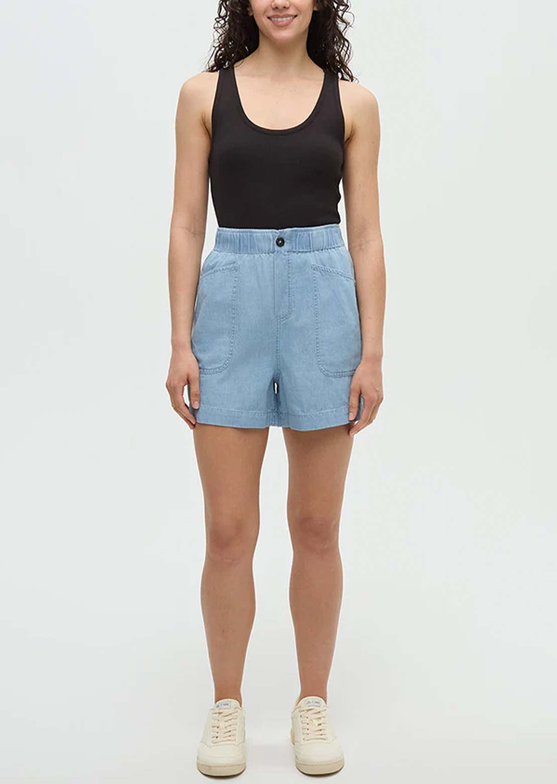 Tentree Women's Denim Cascades Shorts Light Wash